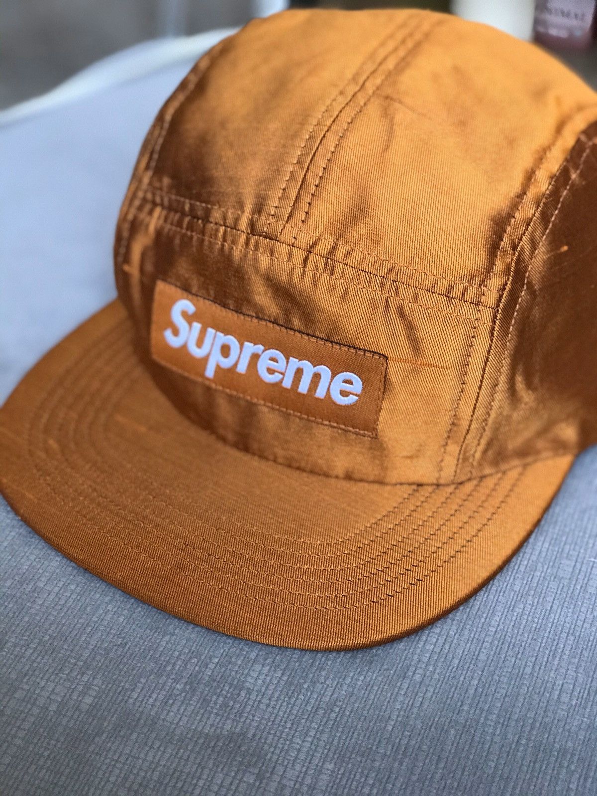 Supreme Supreme Orange Bucol 100% Silk Cap | Grailed
