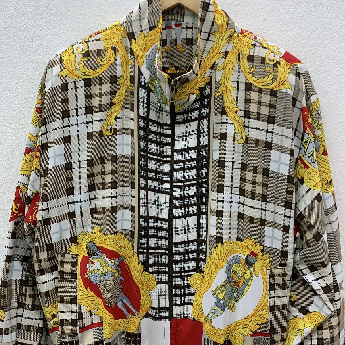 Vintage RARE Vintage Baroque Silk Alloverprint Style Luxury Jacket Size US L / EU 52-54 / 3 - 3 Thumbnail