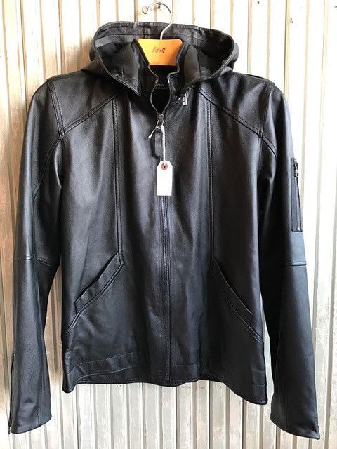 Hooded Leather Jacket