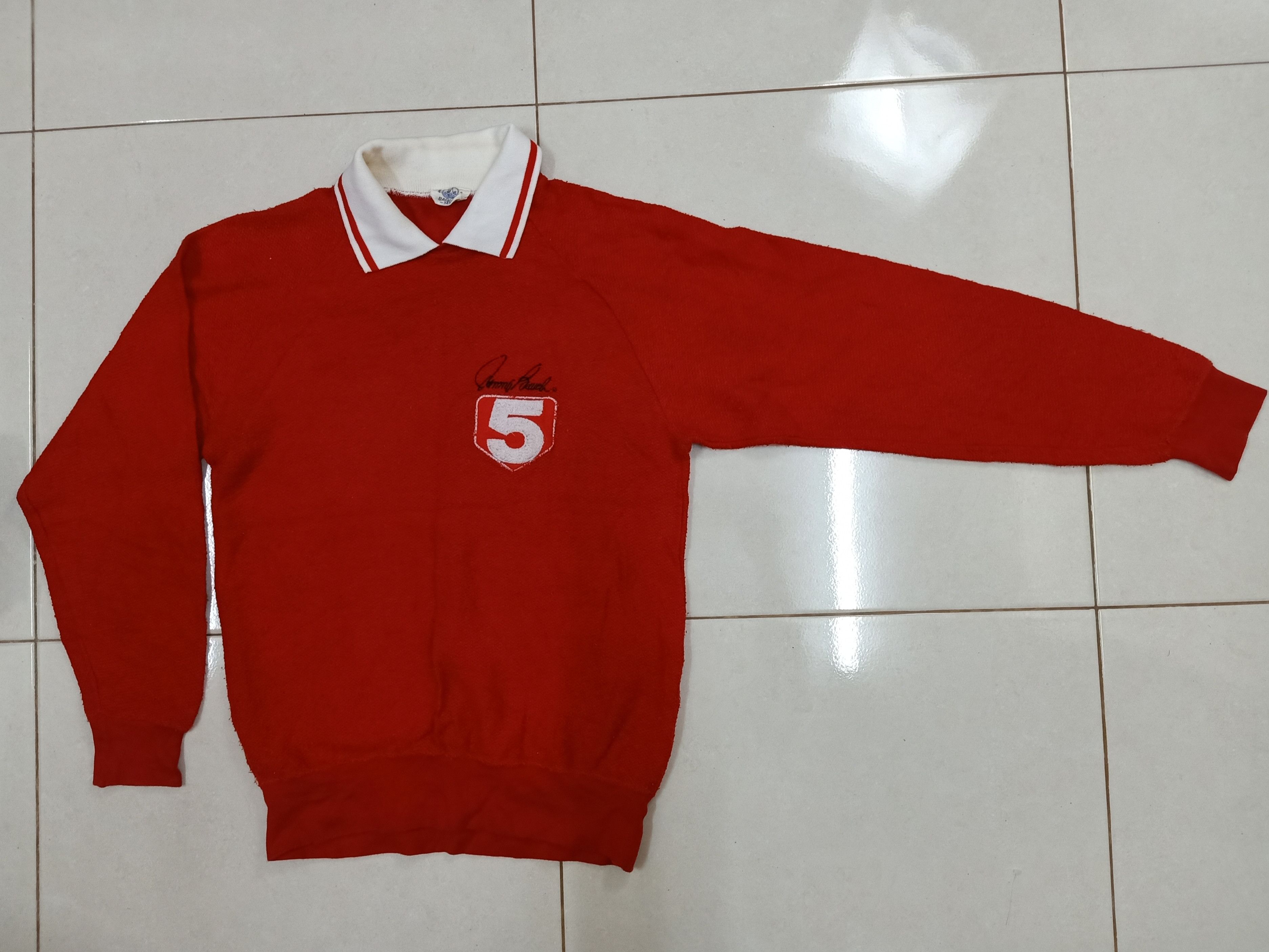 MLB Rare 80's JOHNNY BENCH NO.5 X BAGUS Signature Red Sweatshirt Size US M / EU 48-50 / 2 - 4 Thumbnail