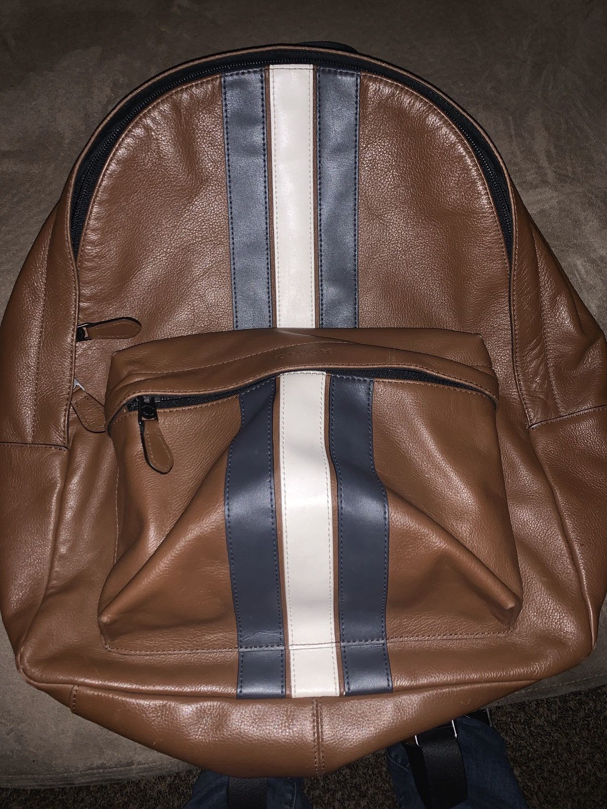 Coach Coach Charles backpack with varsity stripe Grailed