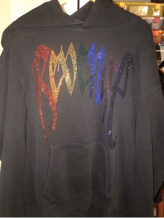 Revenge rainbow hot sale rhinestone hoodie