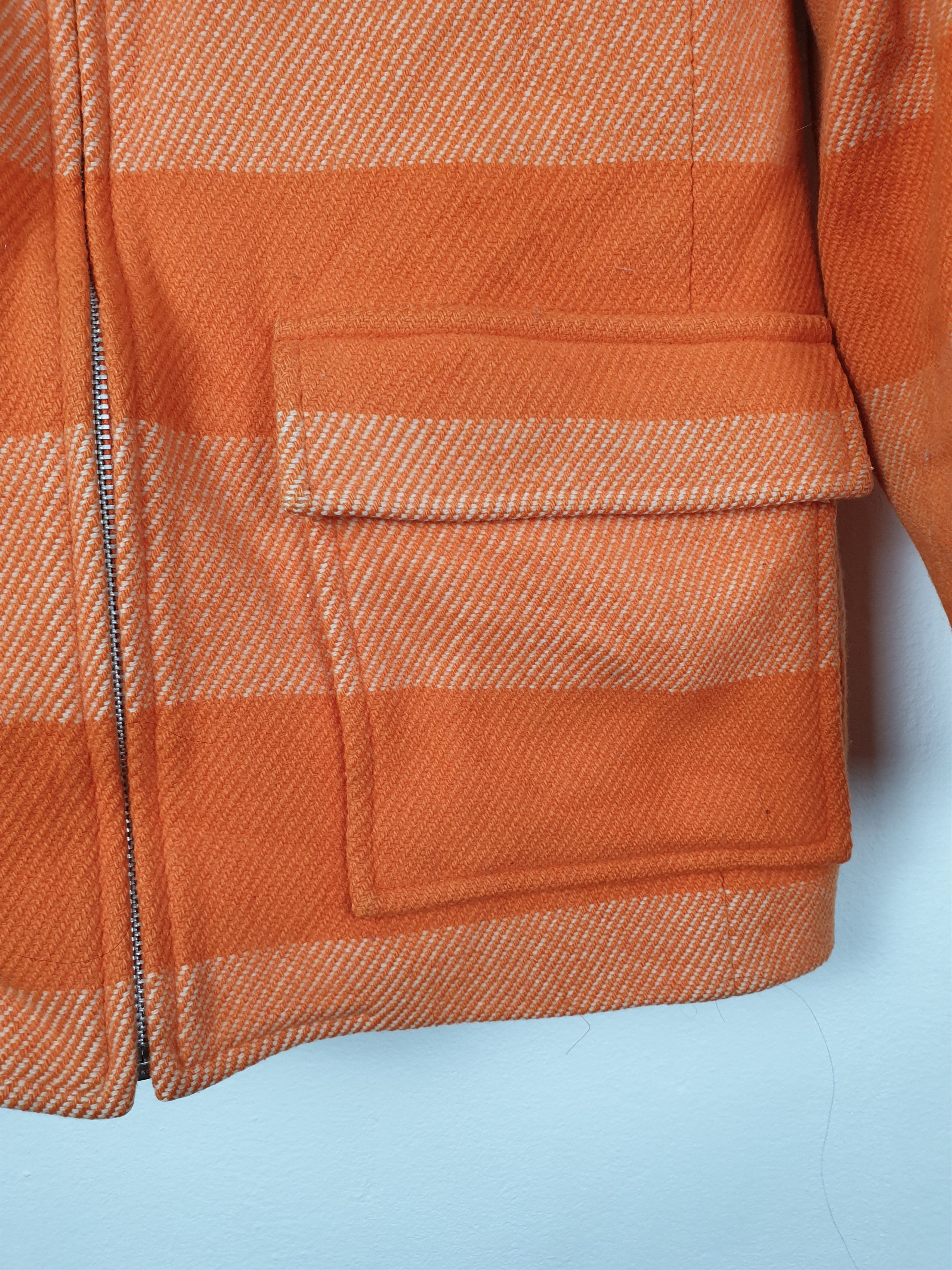 Vintage Vintage 90's COURREGES Wool Striped Hoodie Jacket Size US S / EU 44-46 / 1 - 9 Preview