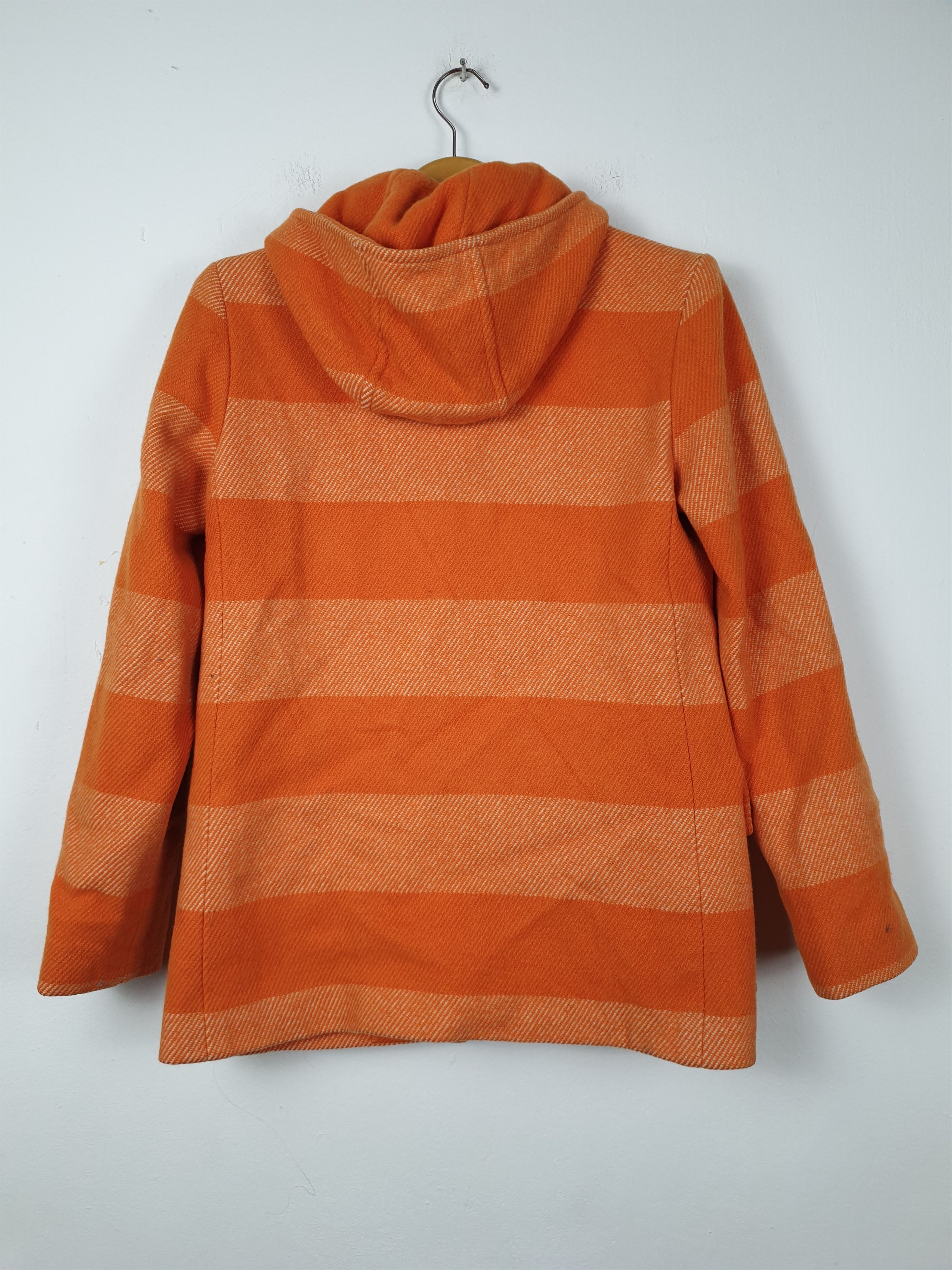Vintage Vintage 90's COURREGES Wool Striped Hoodie Jacket Size US S / EU 44-46 / 1 - 3 Thumbnail