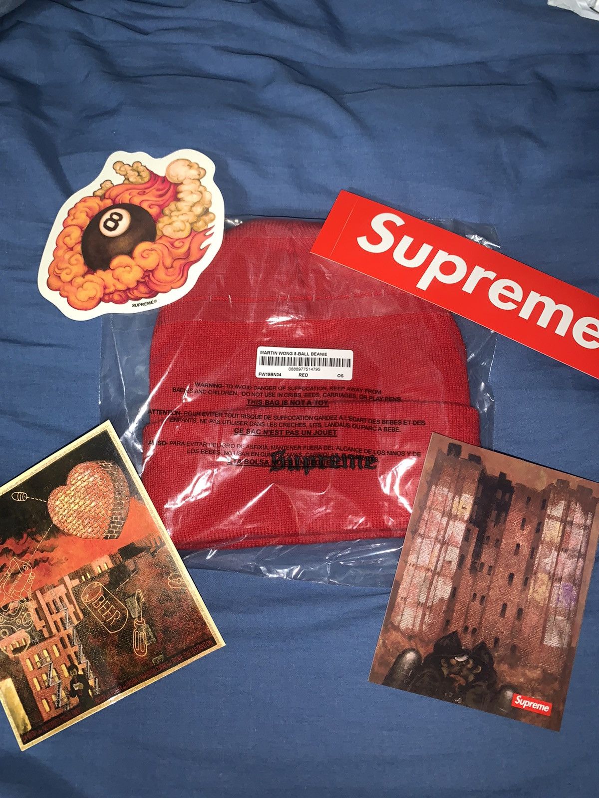Supreme Supreme Martin Wong 8-Ball Beanie | Grailed
