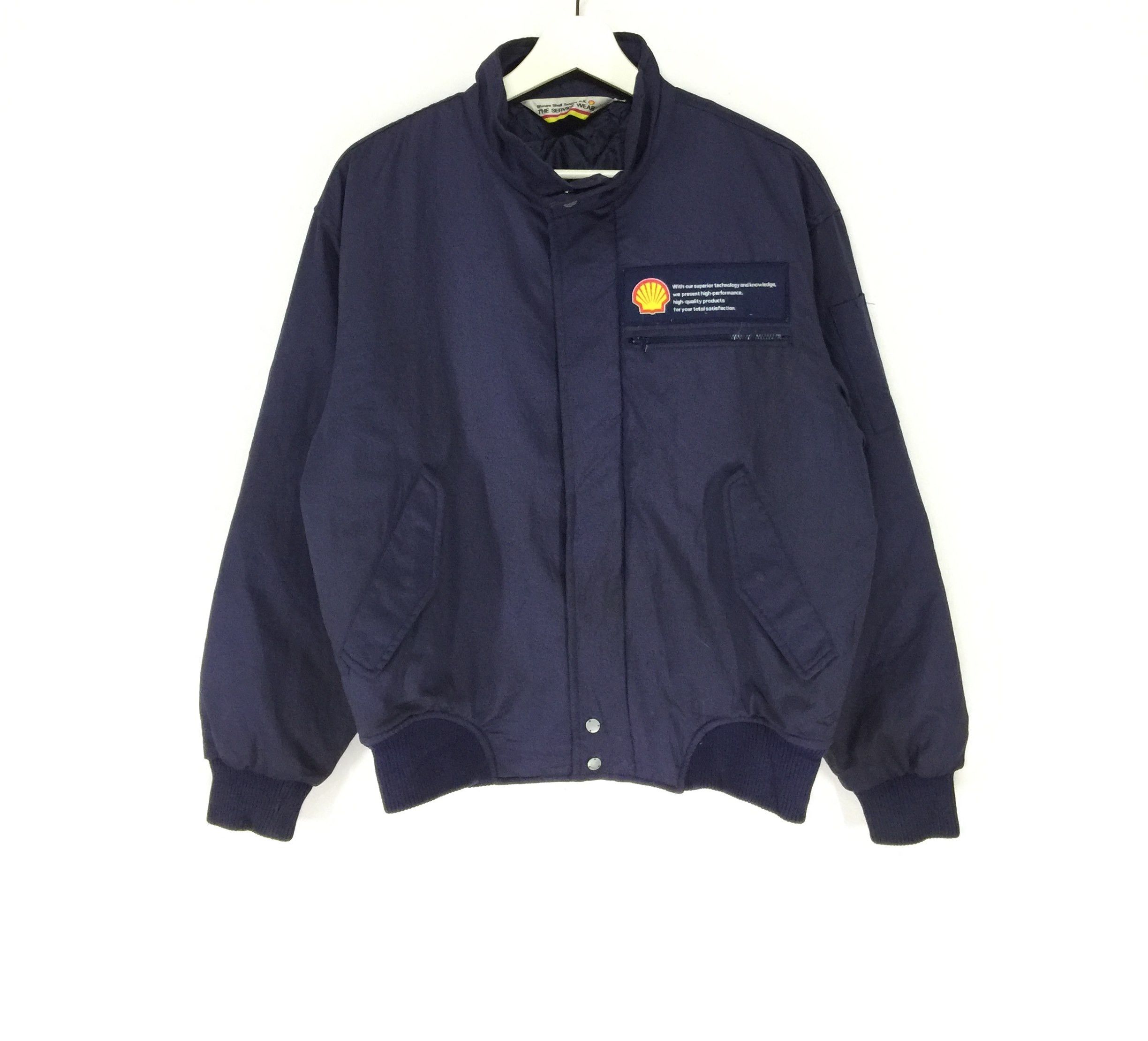 Vintage Shell vintage 90s bomber jacket Size US L / EU 52-54 / 3 - 1 Thumbnail
