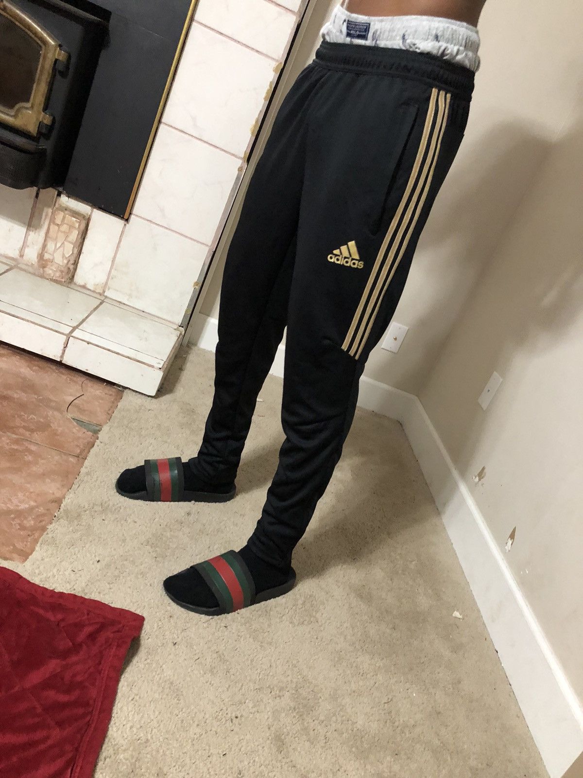 Adidas Streetwear Black and gold adidas tiro 17 track pants size medium Grailed