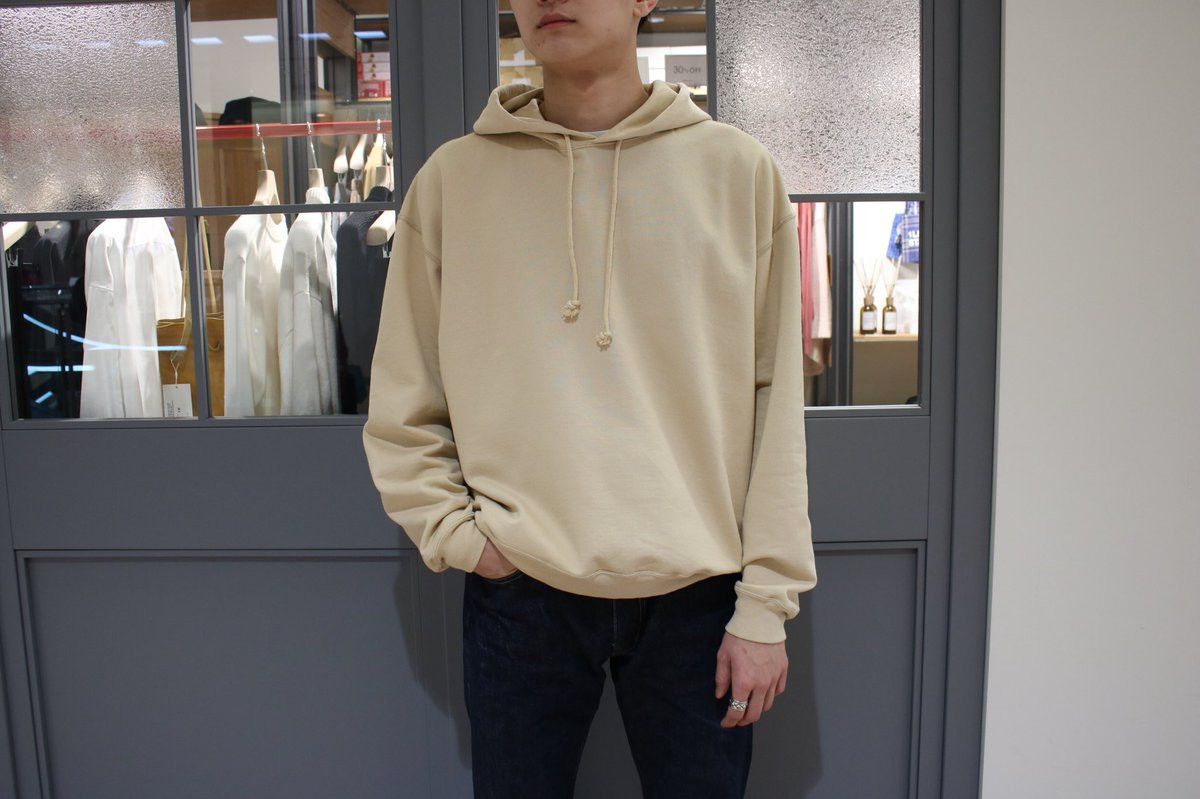 Auralee AURALEE SS19 SUPER SOFT SWEAT BIG P/O PARKA in Beige | Grailed 