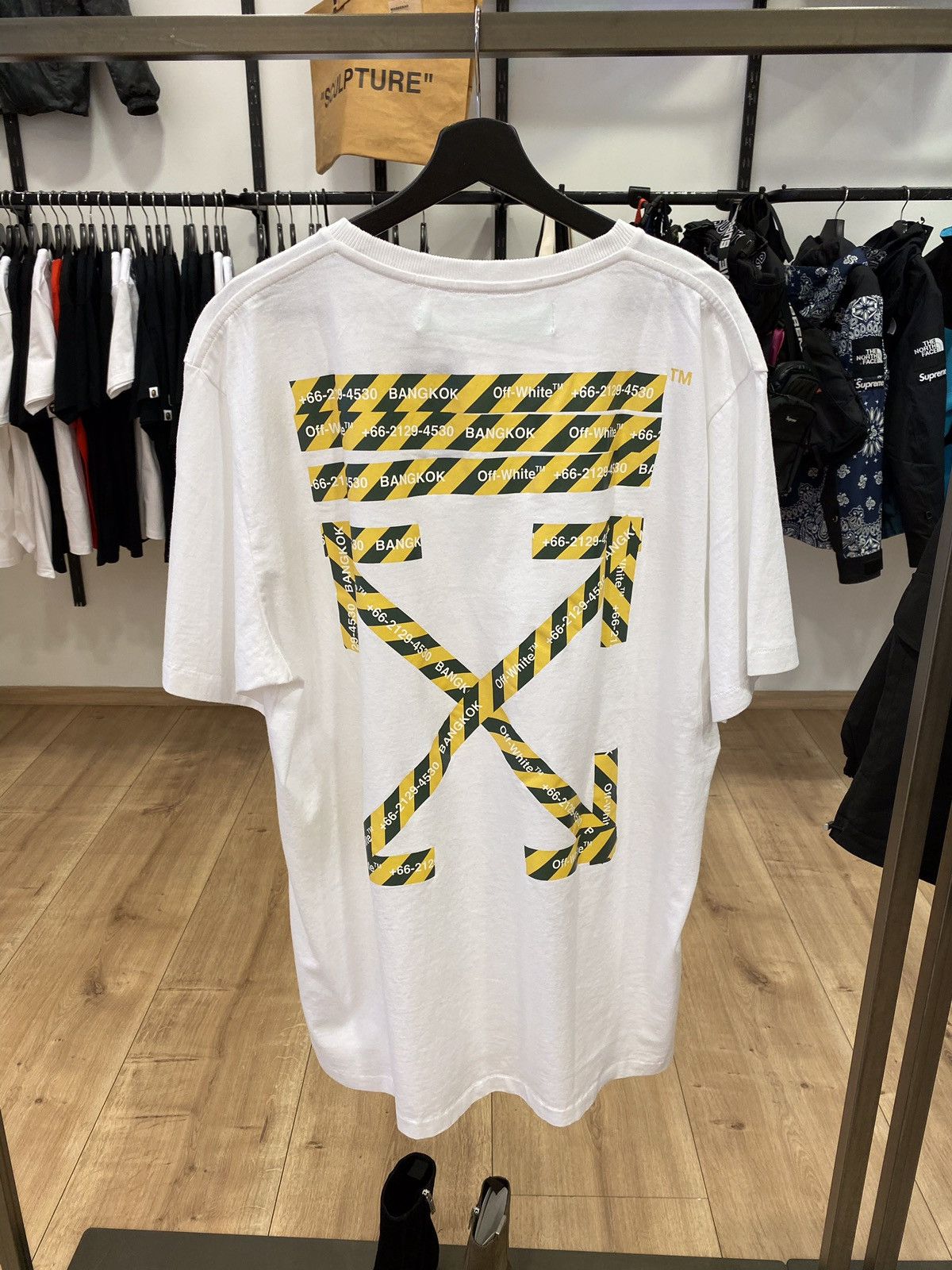 Off white supreme t shirt best sale