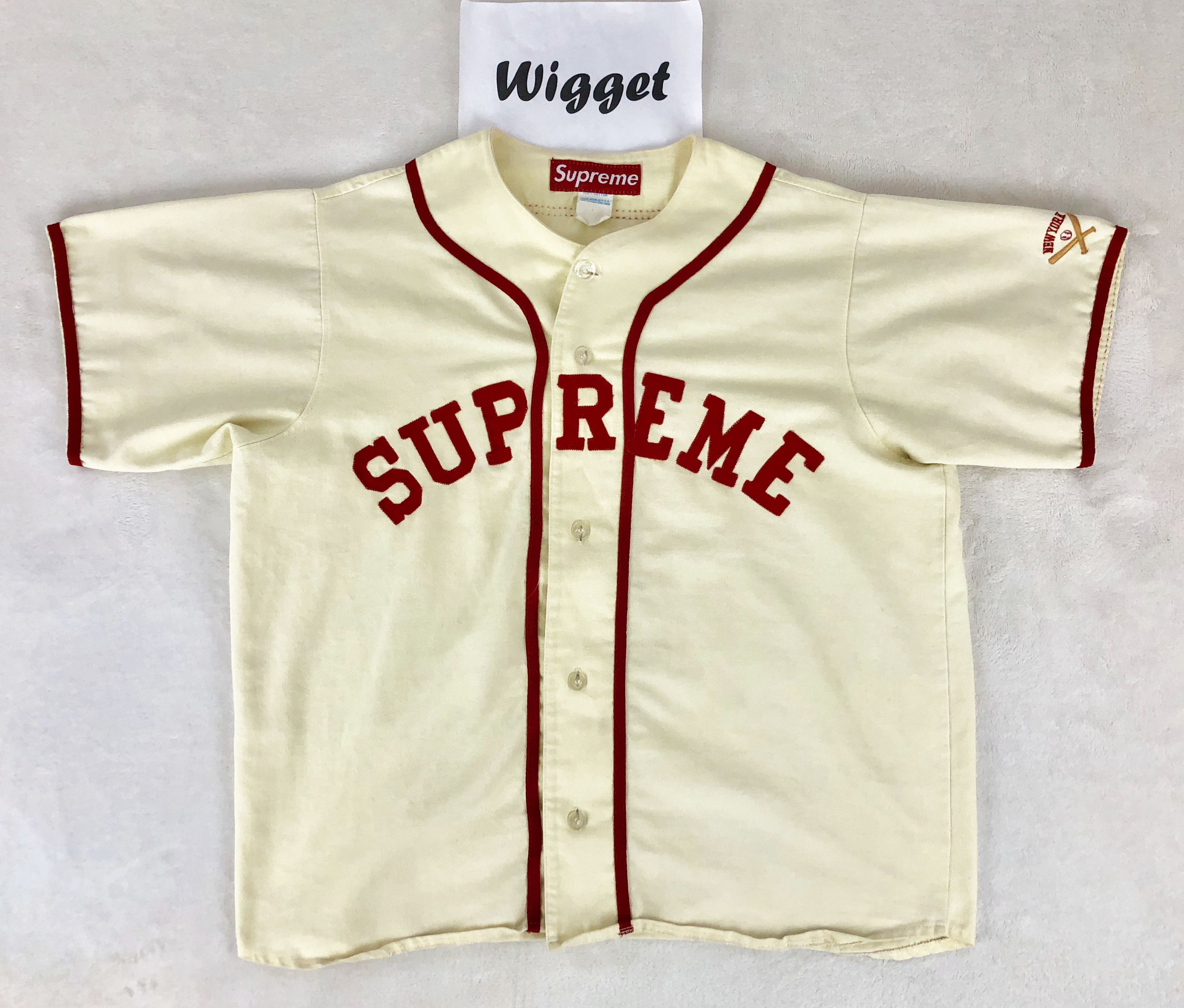 Supreme × Vintage 1997 Vintage Supreme Baseball jersey Natural 
