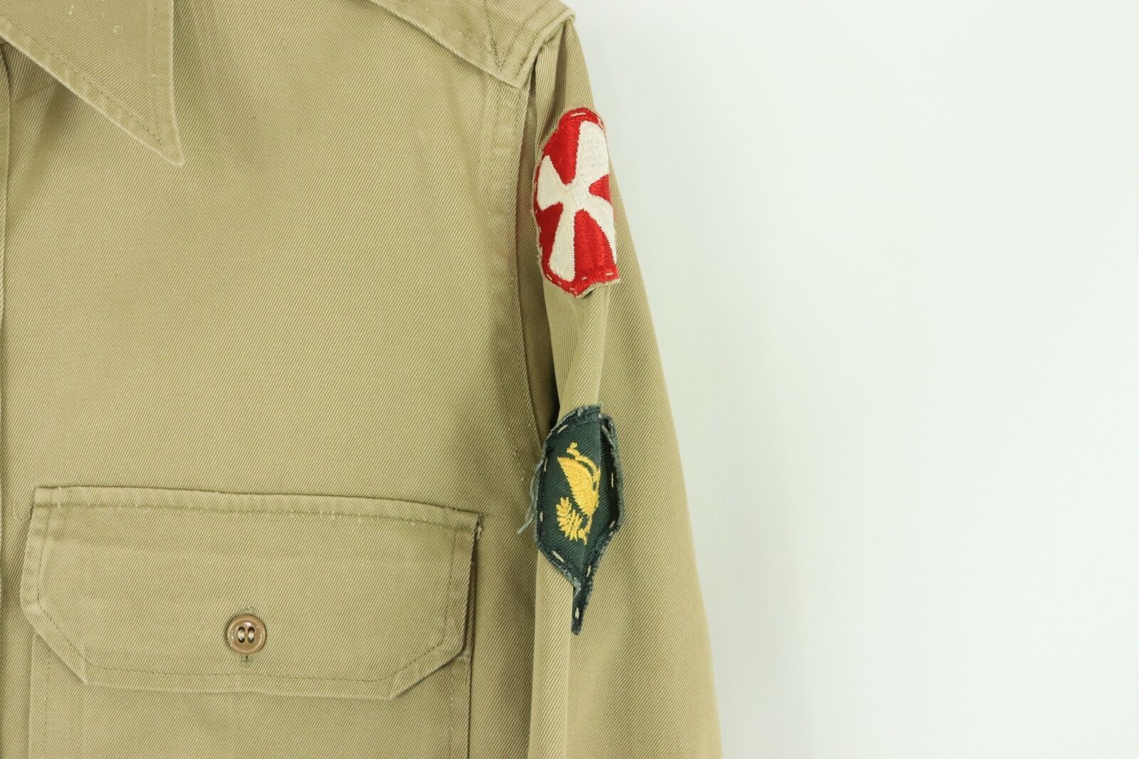 Other 50s Mens US Army Korean 8th Army Task Force Military Shirt Size US M / EU 48-50 / 2 - 6 Thumbnail