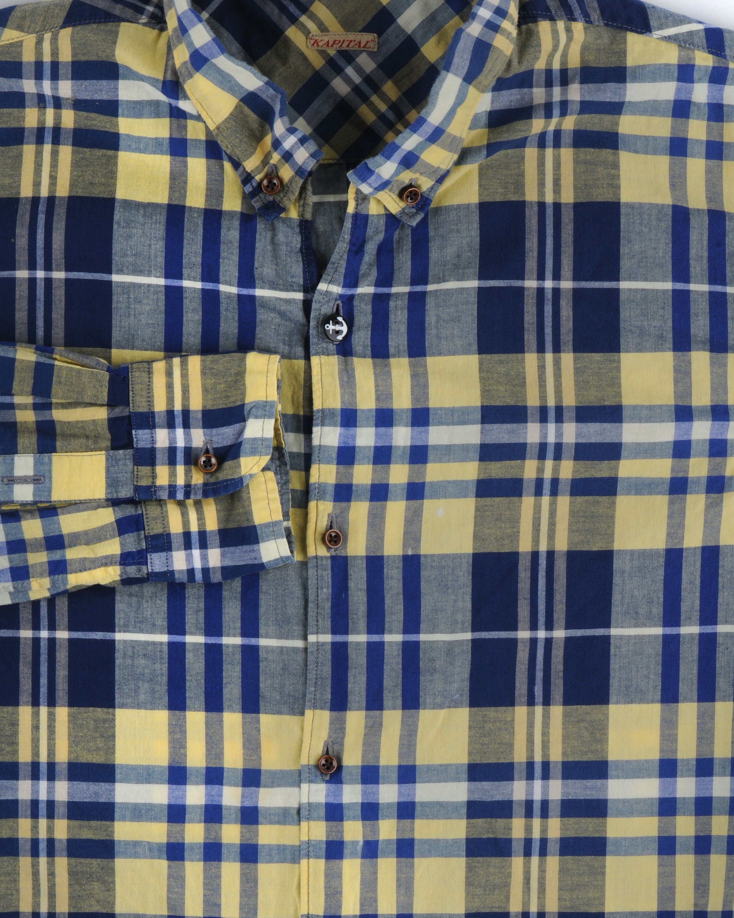Kapital Open Collar Button-Down Shirt in Madras Size US L / EU 52-54 / 3 - 3 Thumbnail