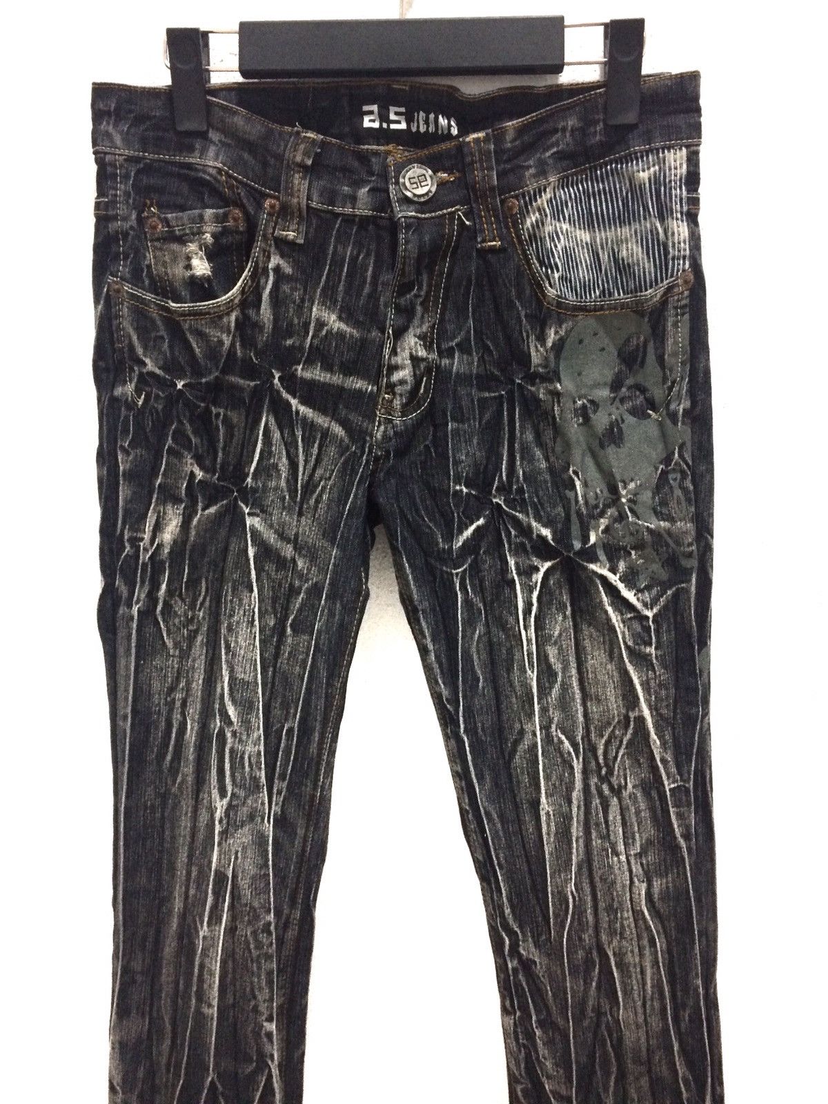 Japanese Brand Japanese Brand A.S Jeans Acid Wash Skull Denim Pant Size US 29 - 2 Thumbnail