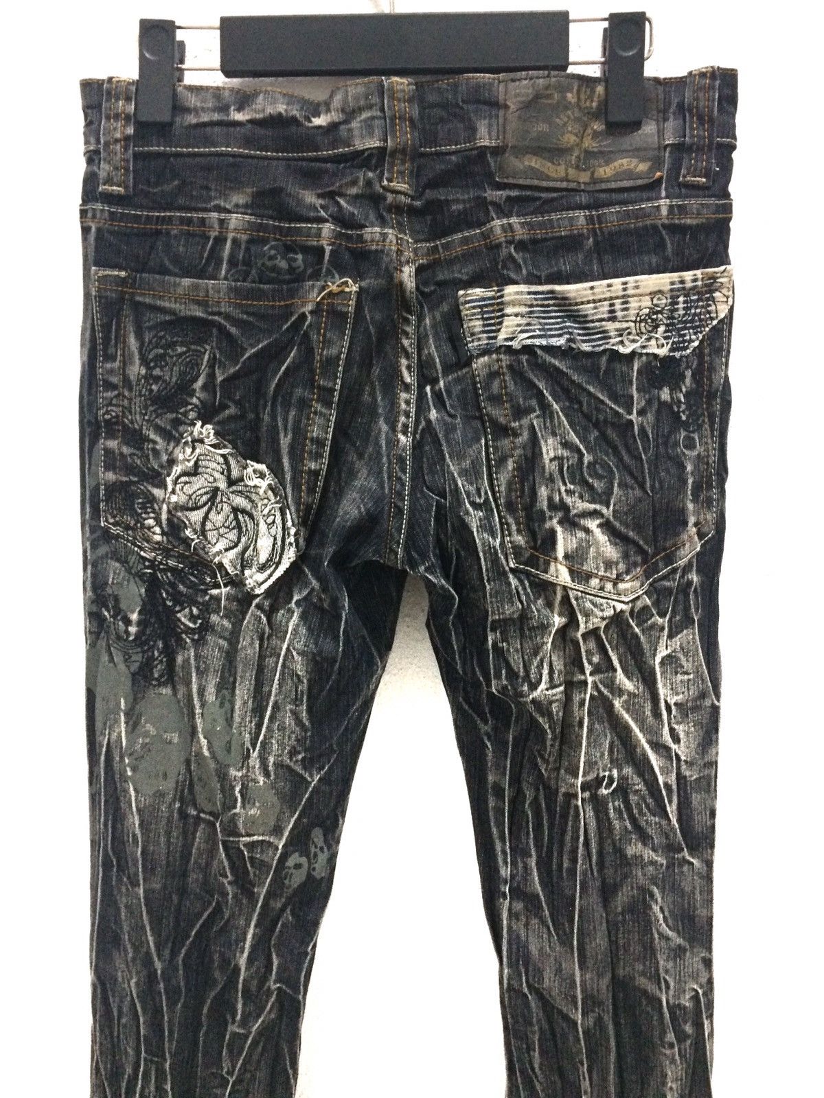 Japanese Brand Japanese Brand A.S Jeans Acid Wash Skull Denim Pant Size US 29 - 6 Thumbnail