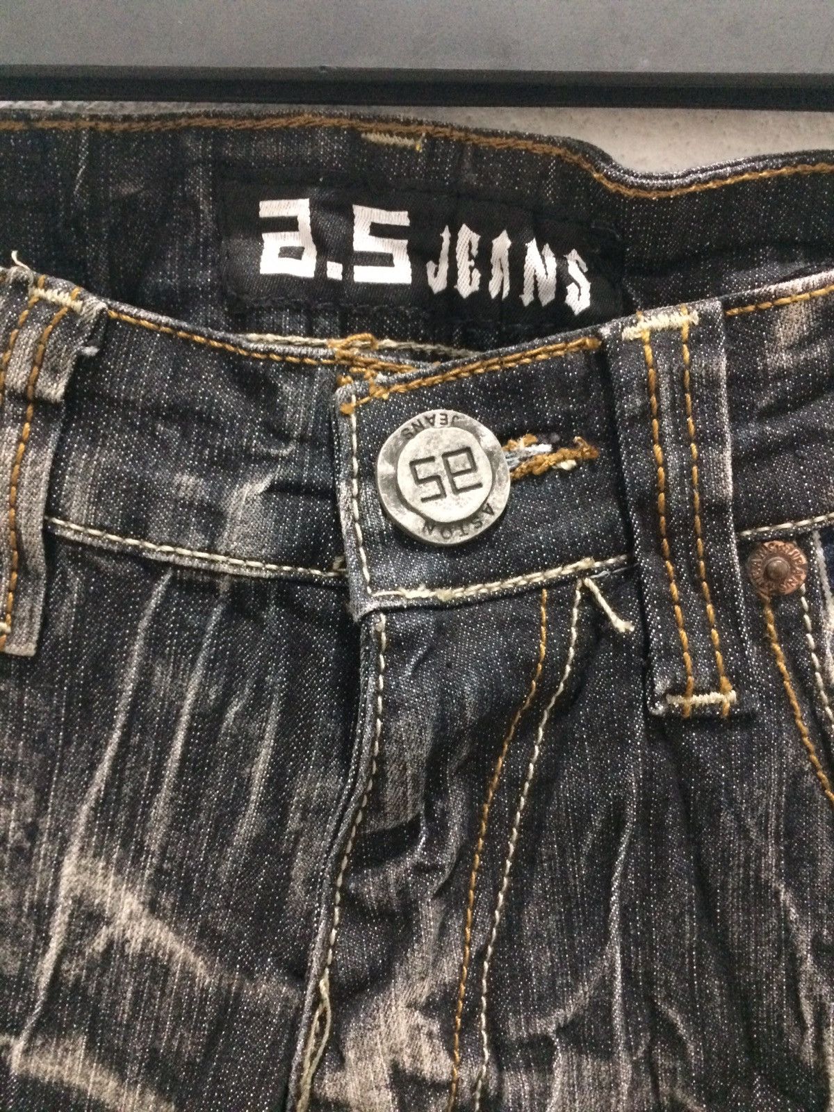 Japanese Brand Japanese Brand A.S Jeans Acid Wash Skull Denim Pant Size US 29 - 3 Thumbnail