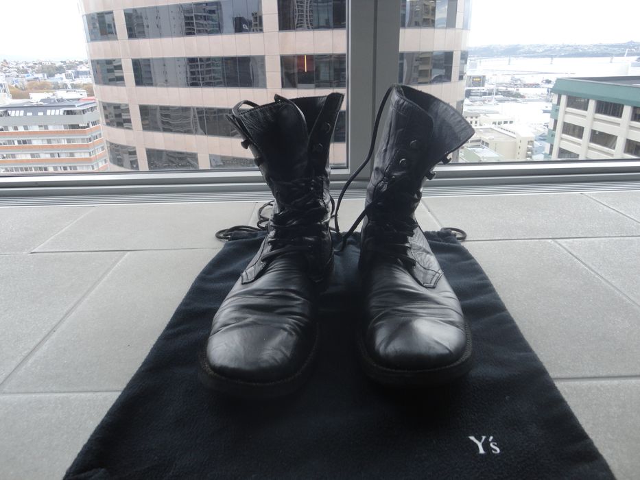 Yohji Yamamoto Kidskin leather combat boots Grailed