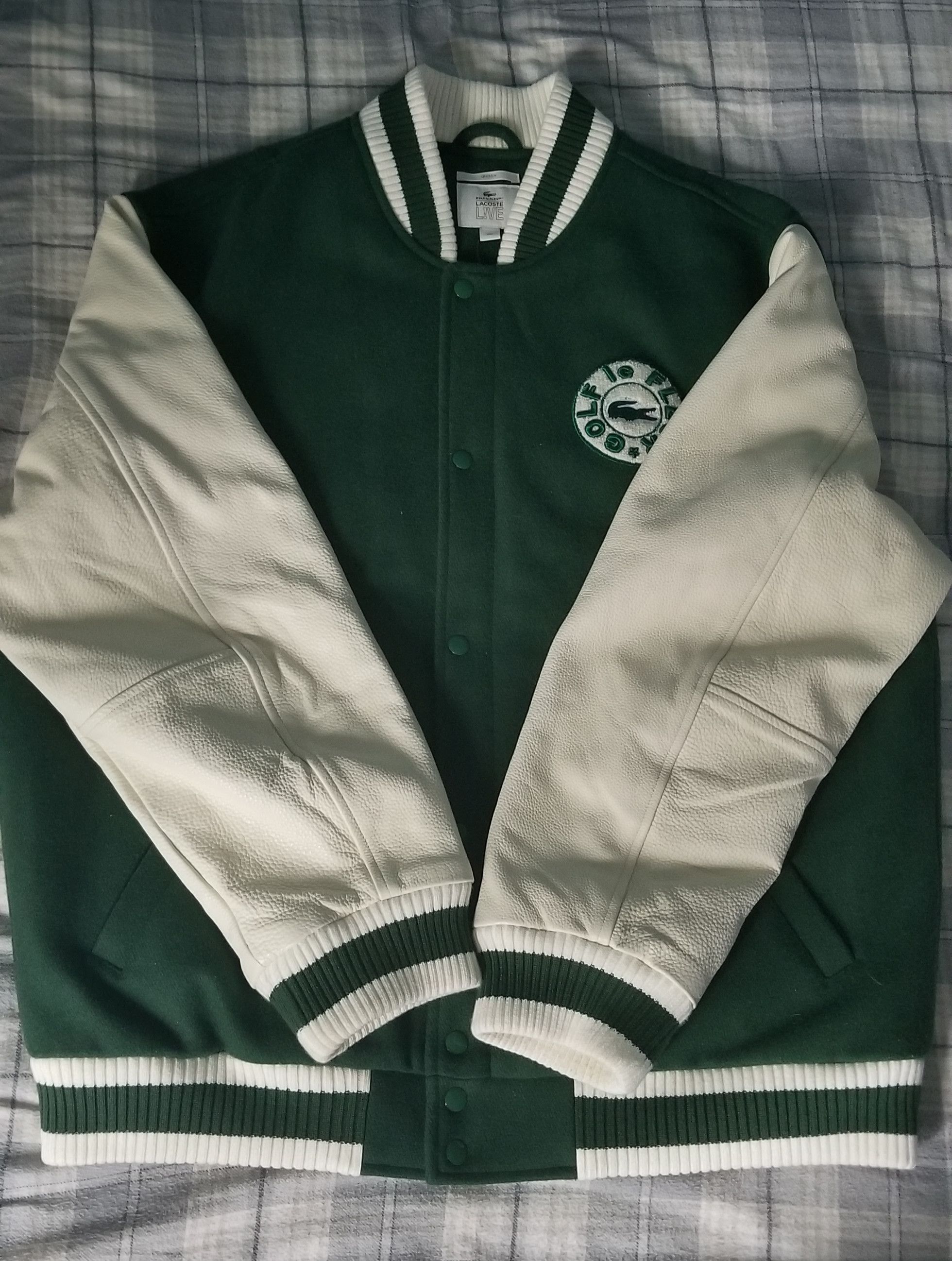 Golf wang lacoste varsity jacket raf
