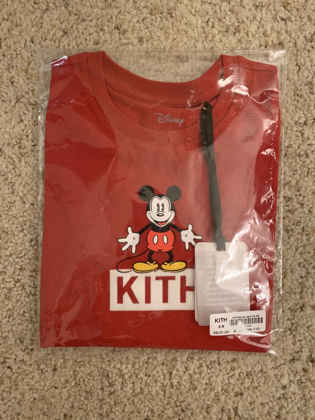 Disney × Kith kids Mickey box logo Ss Tee | Grailed
