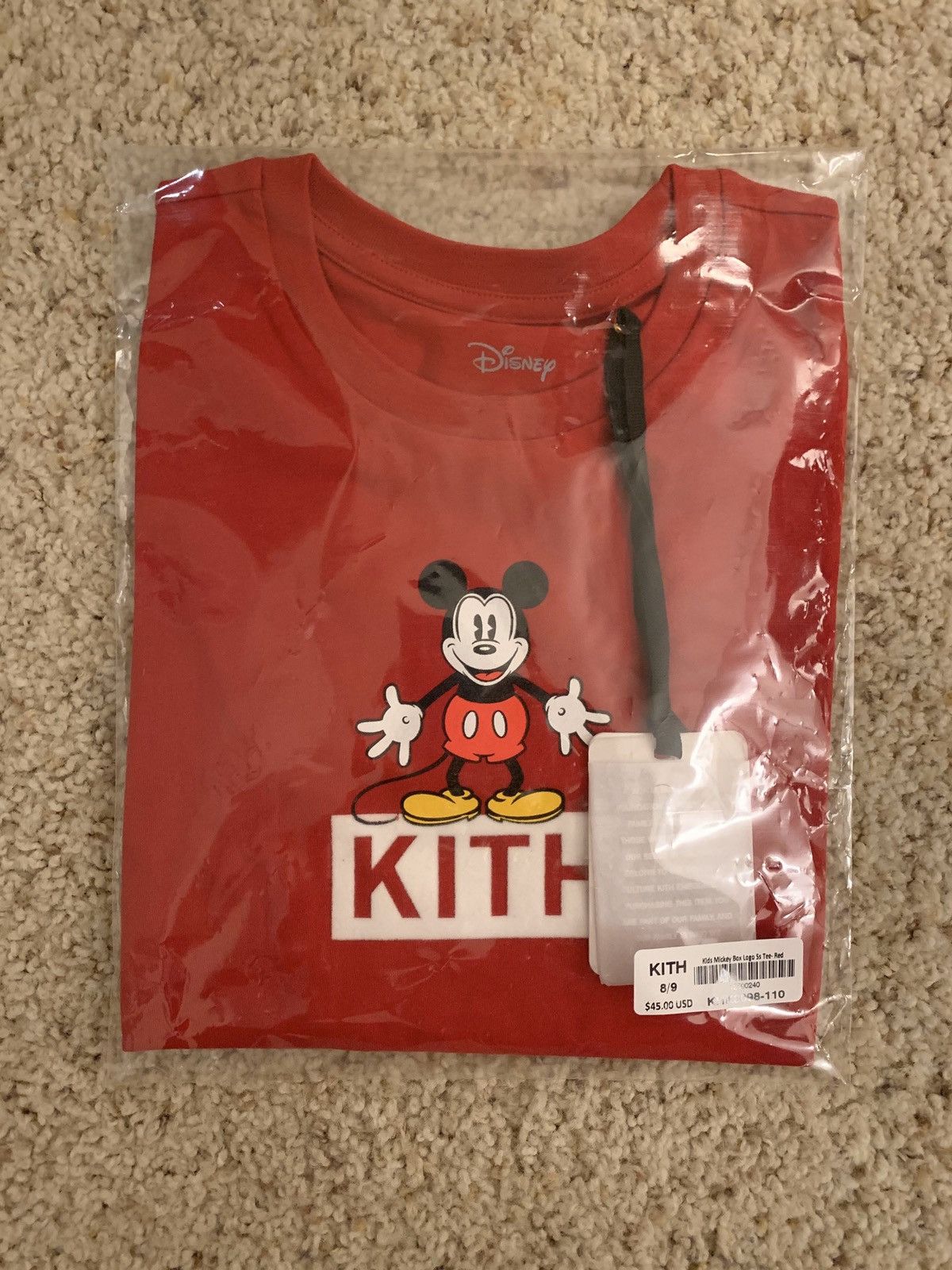 Kith kids Mickey box logo Ss Tee | Grailed