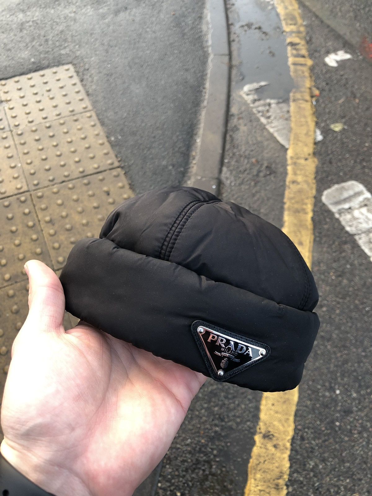 Prada padded nylon clearance beanie