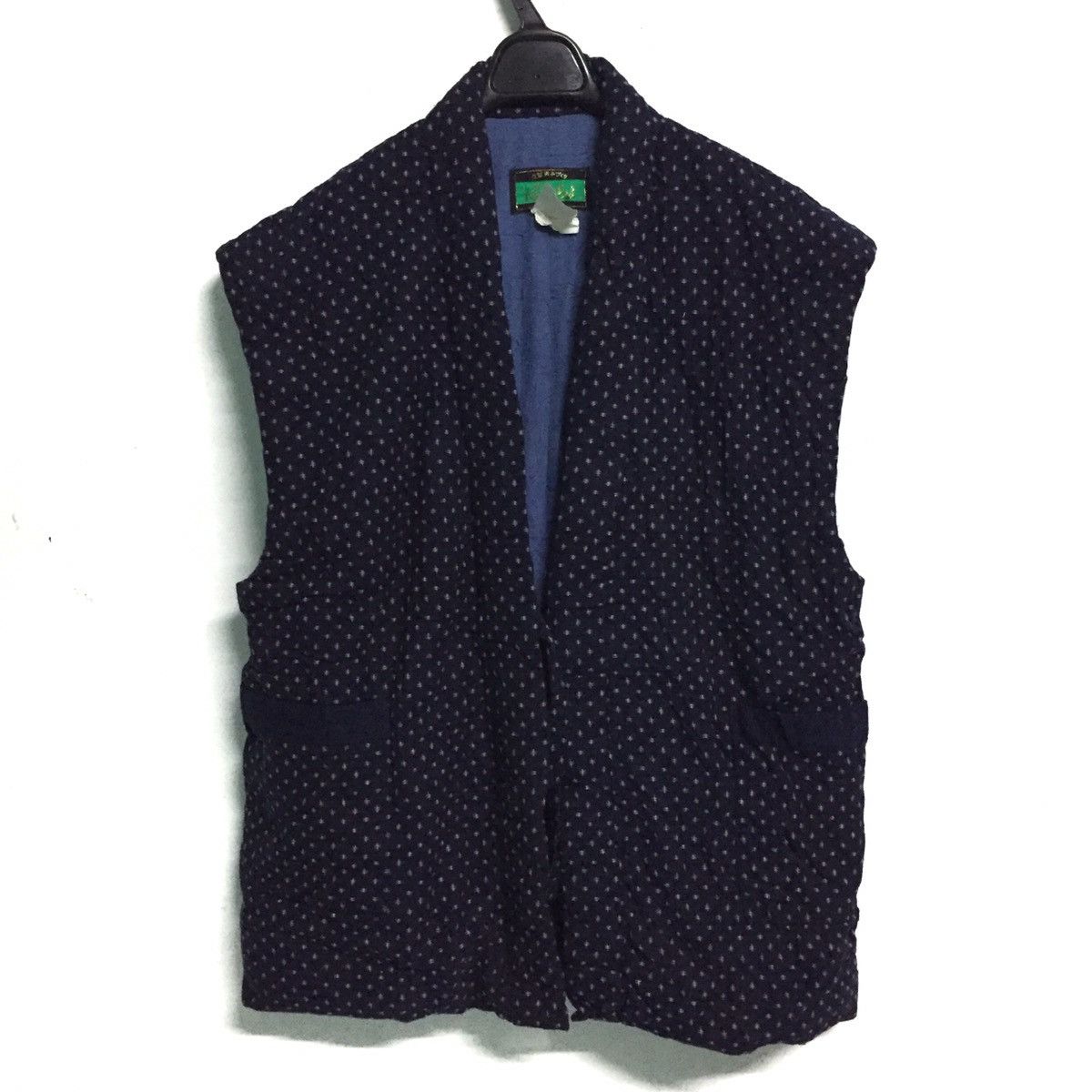 Indigo × Japanese Brand Indigo Dyed Sleeveless Kimono Japanese Brand Size US M / EU 48-50 / 2 - 1 Thumbnail