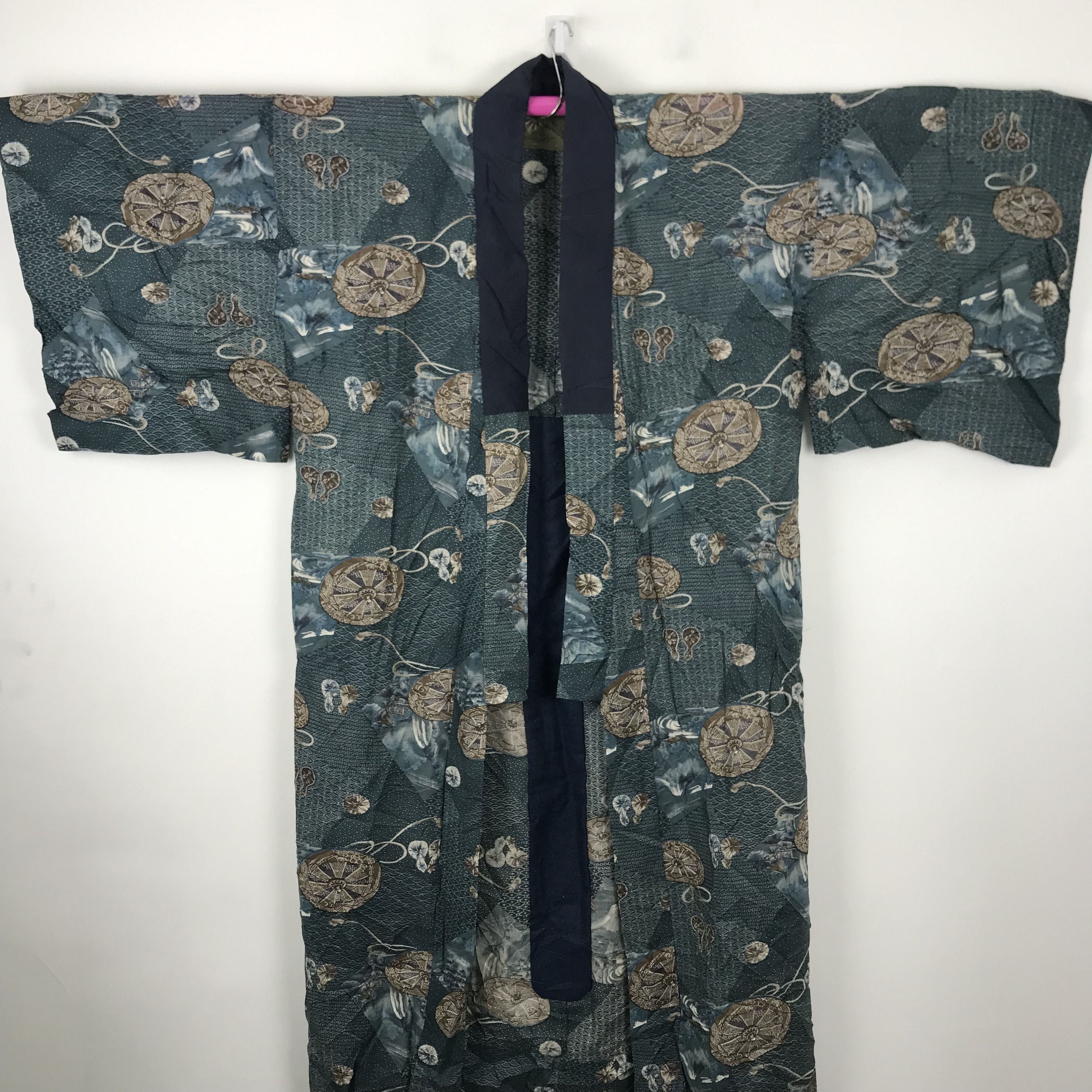 Japanese Brand U8 RARE! DESIGN KIMONO WOOD WHEEL CARDIGAN STYLE Size US L / EU 52-54 / 3 - 1 Thumbnail