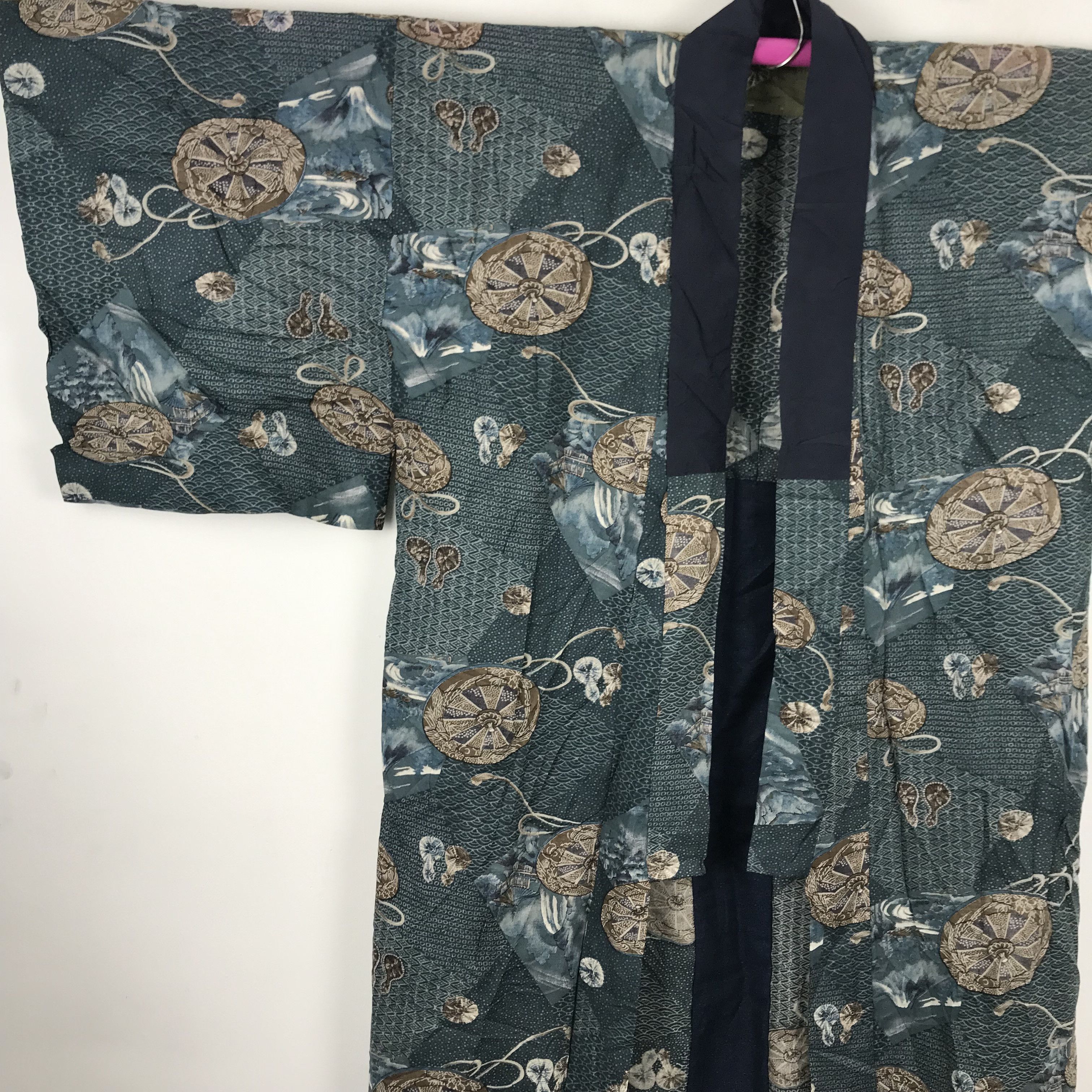 Japanese Brand U8 RARE! DESIGN KIMONO WOOD WHEEL CARDIGAN STYLE Size US L / EU 52-54 / 3 - 3 Thumbnail