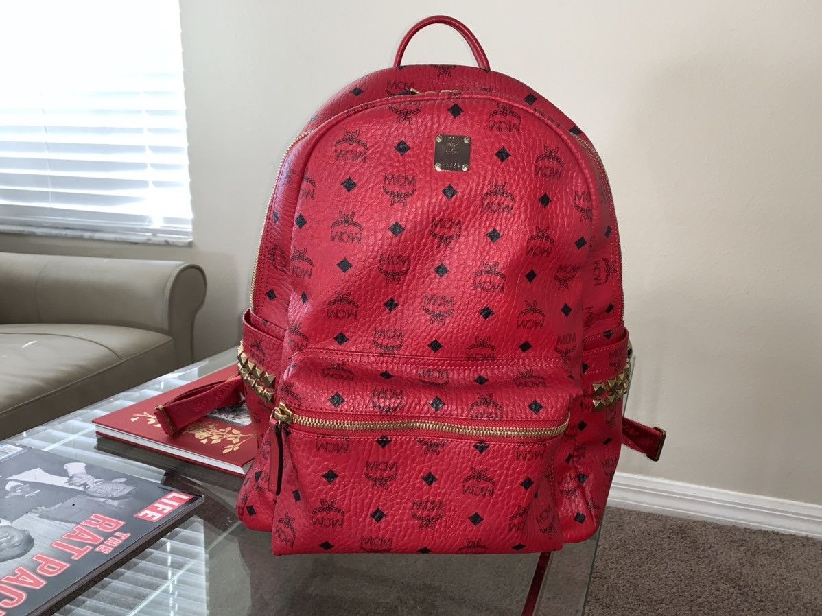 MCM Red MCM Anniversary Backpack | Grailed