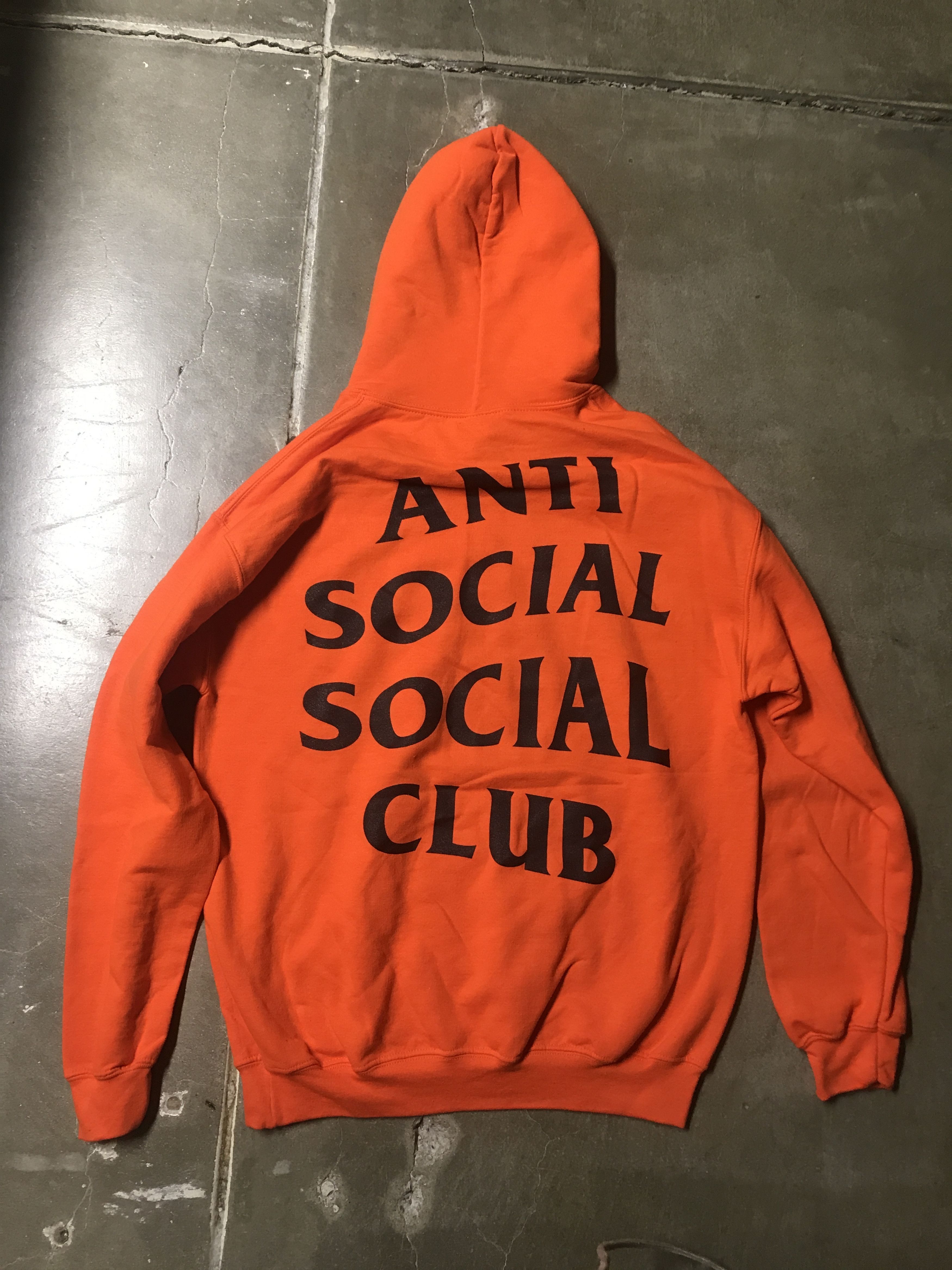 Anti Social Social Club ASSC X Undefeated Paranoid Hoodie Orange M Grailed