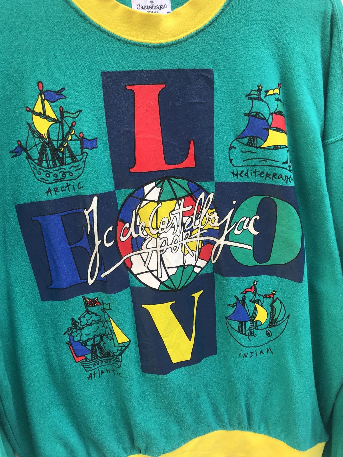 Jean Charles De Castelbajac Multiple Color Pop Art Sweatshirt Size US XL / EU 56 / 4 - 2 Thumbnail