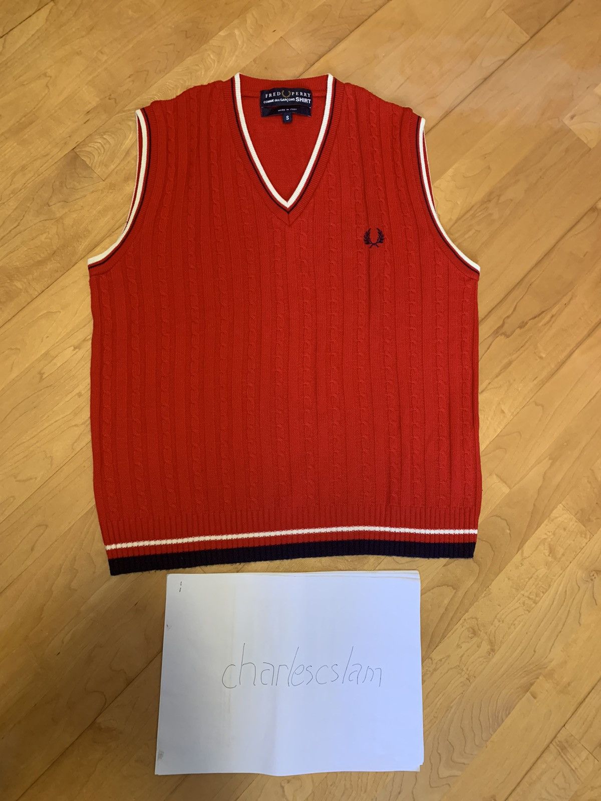 Comme des garcons x Fred Perry Vest Brand New Size S