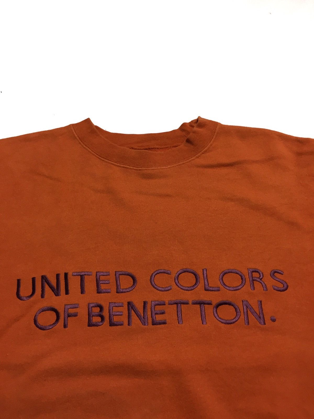 United Colors Of Benetton Rare!Orange United Color of Benetton embroidery sweatshirt Size US S / EU 44-46 / 1 - 3 Thumbnail