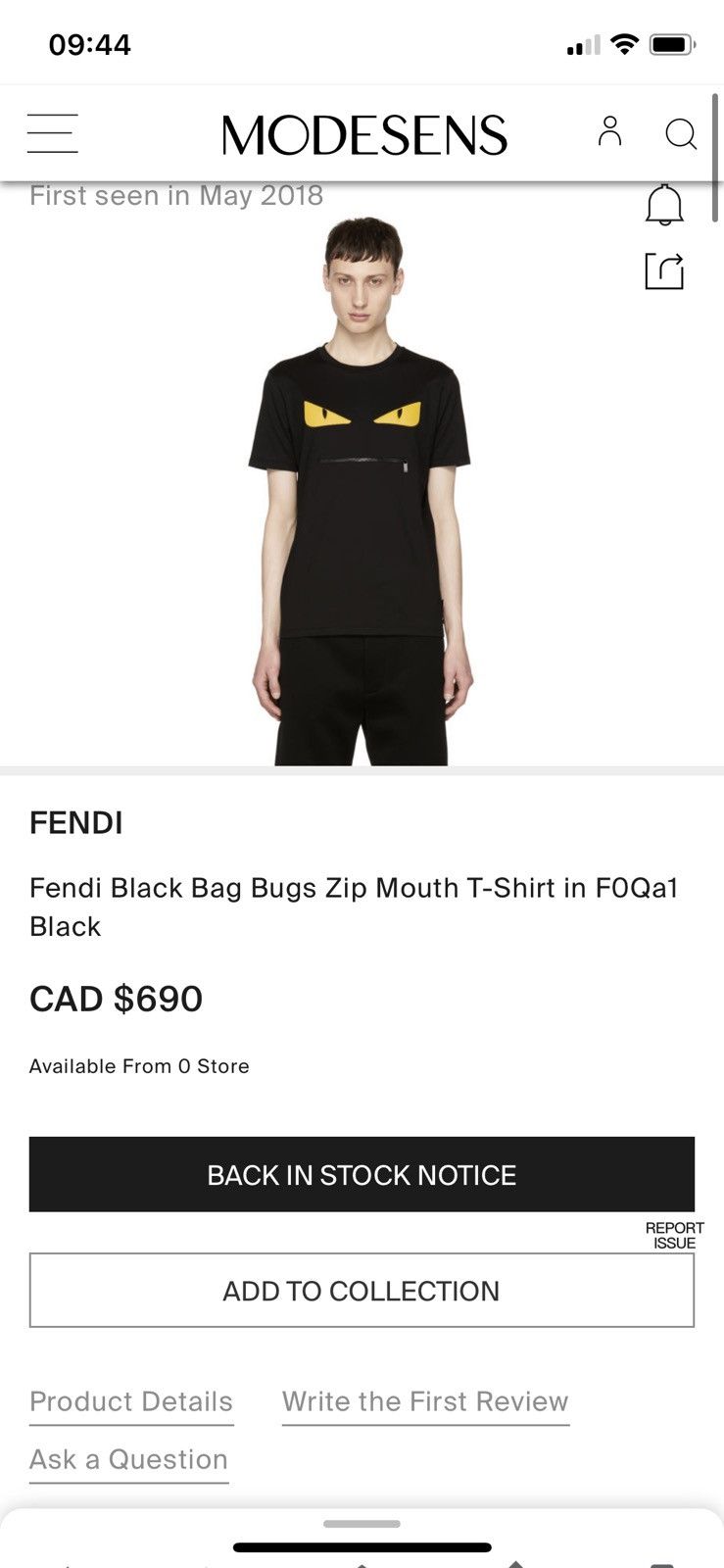 Fendi Fendi black bag bugs zip mouth t shirt Grailed