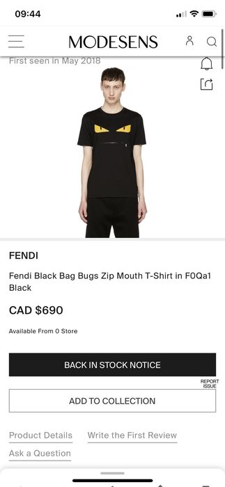 Fendi t shirt outlet zip mouth