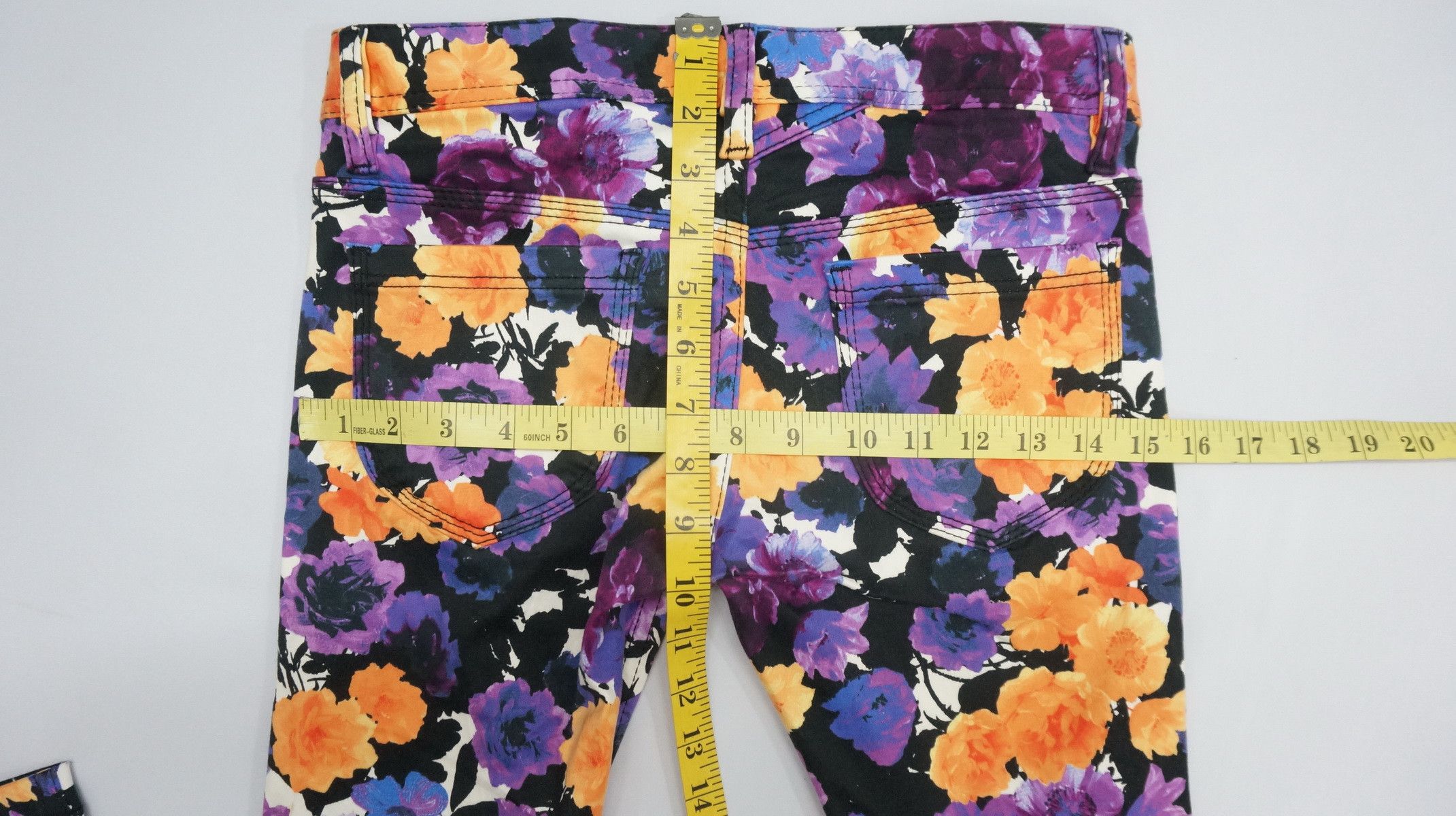 Japanese Brand EMODA Floral Women's Skinny Pants Size 28" / US 6 / IT 42 - 10 Thumbnail