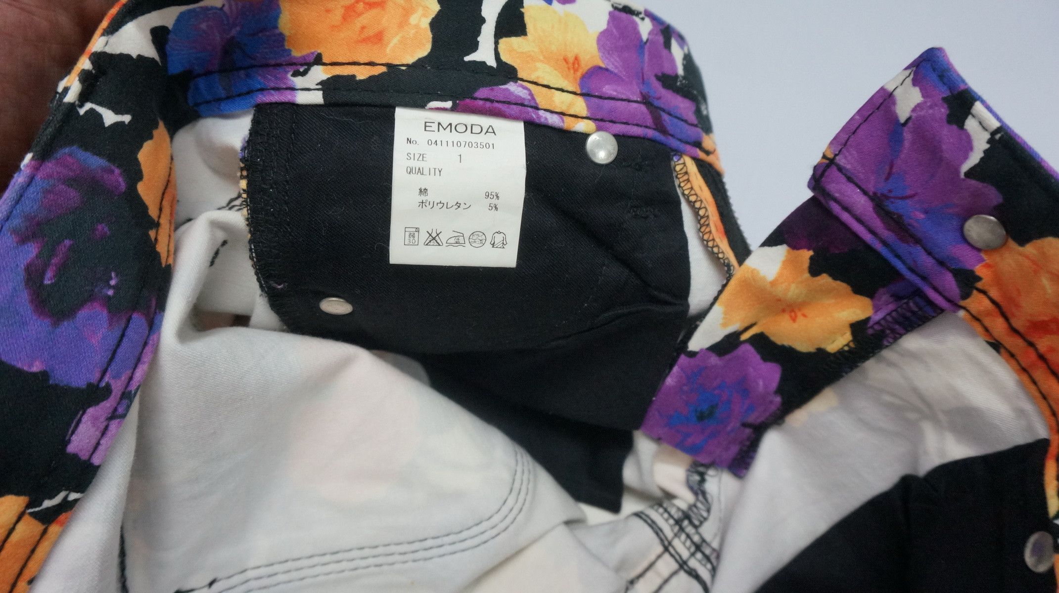 Japanese Brand EMODA Floral Women's Skinny Pants Size 28" / US 6 / IT 42 - 13 Thumbnail