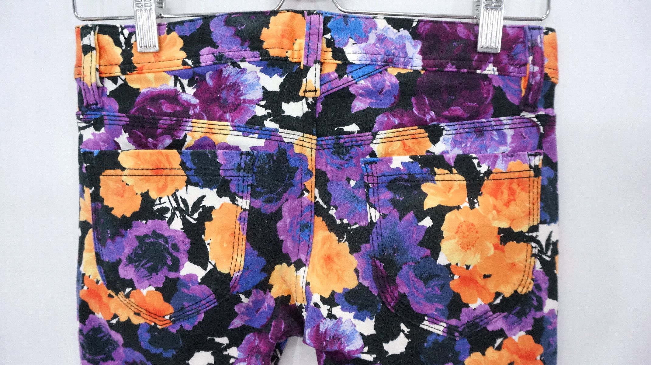 Japanese Brand EMODA Floral Women's Skinny Pants Size 28" / US 6 / IT 42 - 5 Thumbnail
