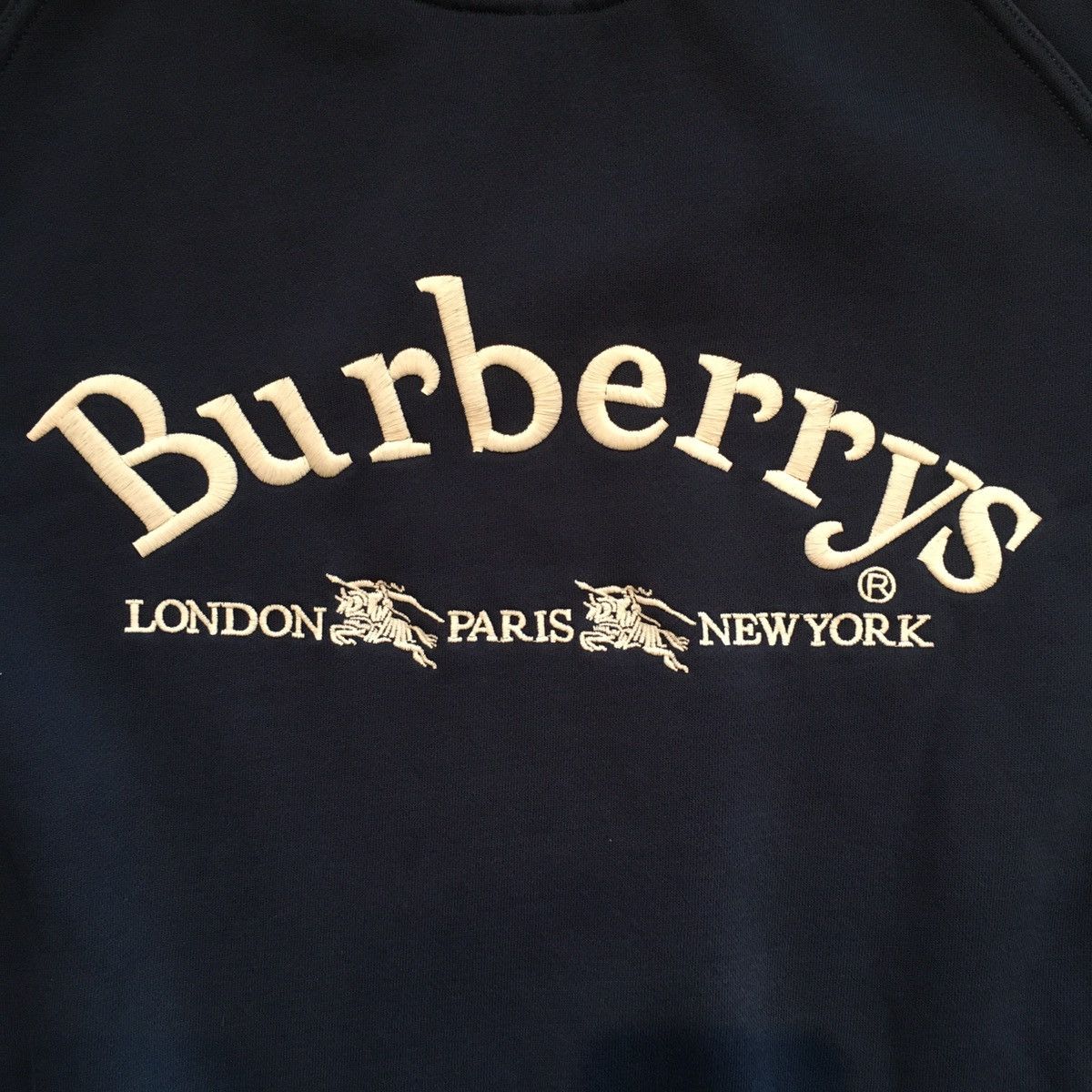 Vintage Burberry London Paris New York Embroidered Sweatshirt Grailed