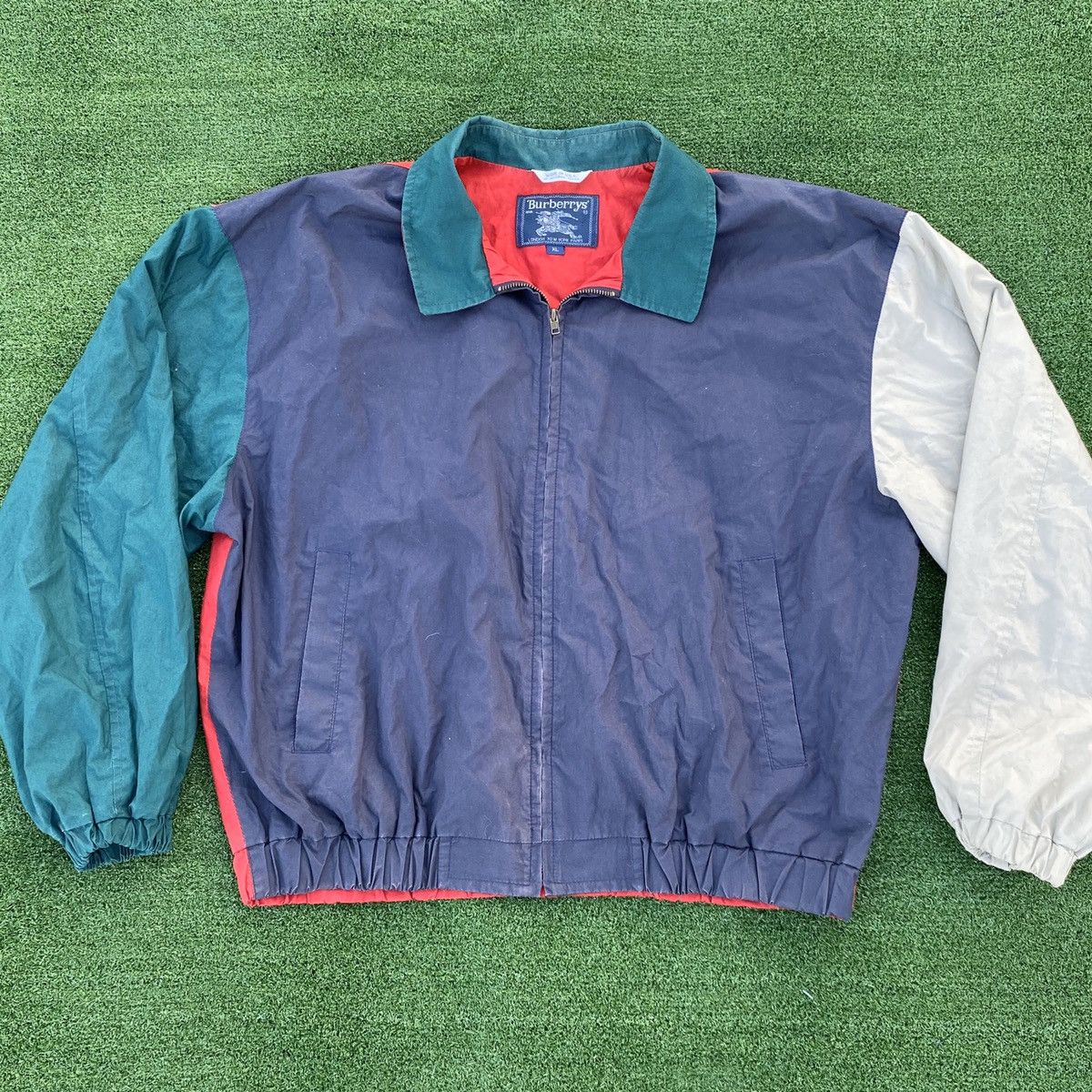 Burberry RARE BURBERRY COLOR BLOCKING 90s JACKET BOMBER USA MADE XL Size US XL / EU 56 / 4 - 1 Thumbnail