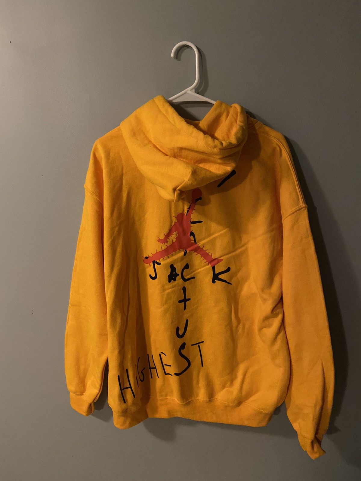 travis scott nike air hoodie yellow