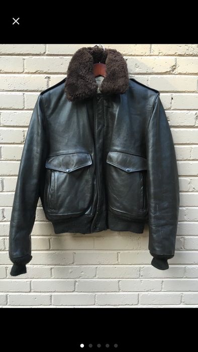 Schott Vintage SCHOTT Leather G1 Bomber Flight Jacket | Grailed