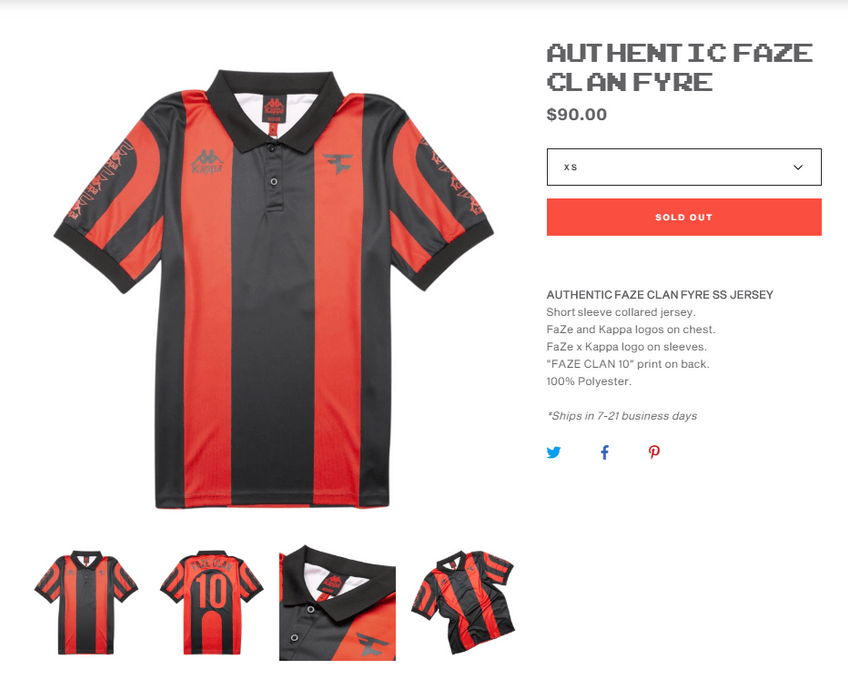 Kappa Kappa x Faze Clan Authentic Fyre Shirt Grailed