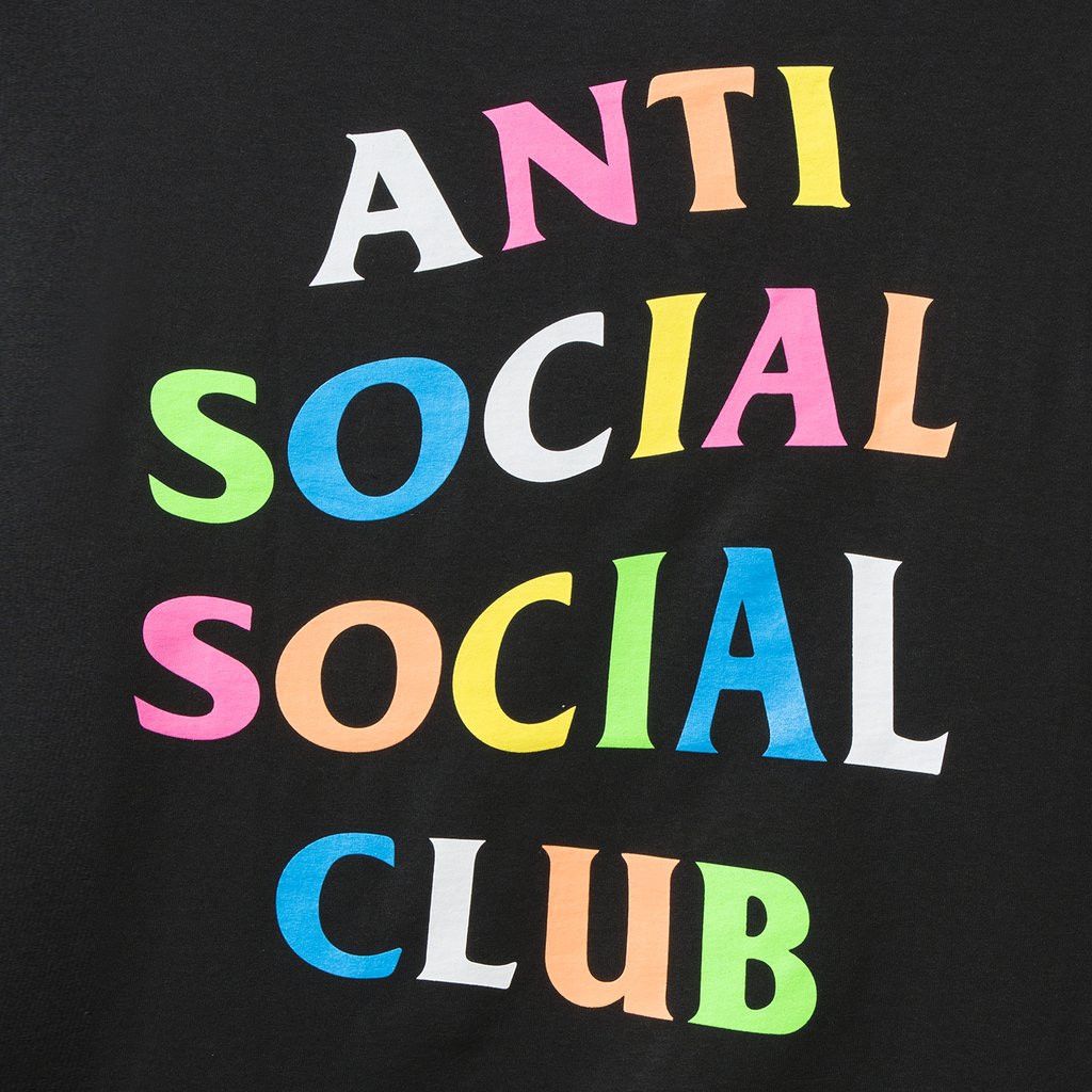 Anti Social Social Club Rainbow Black Long Sleeve Tee ASSC Long  