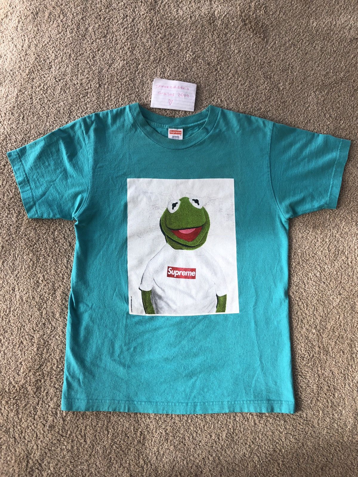 Supreme kermit tee store grailed