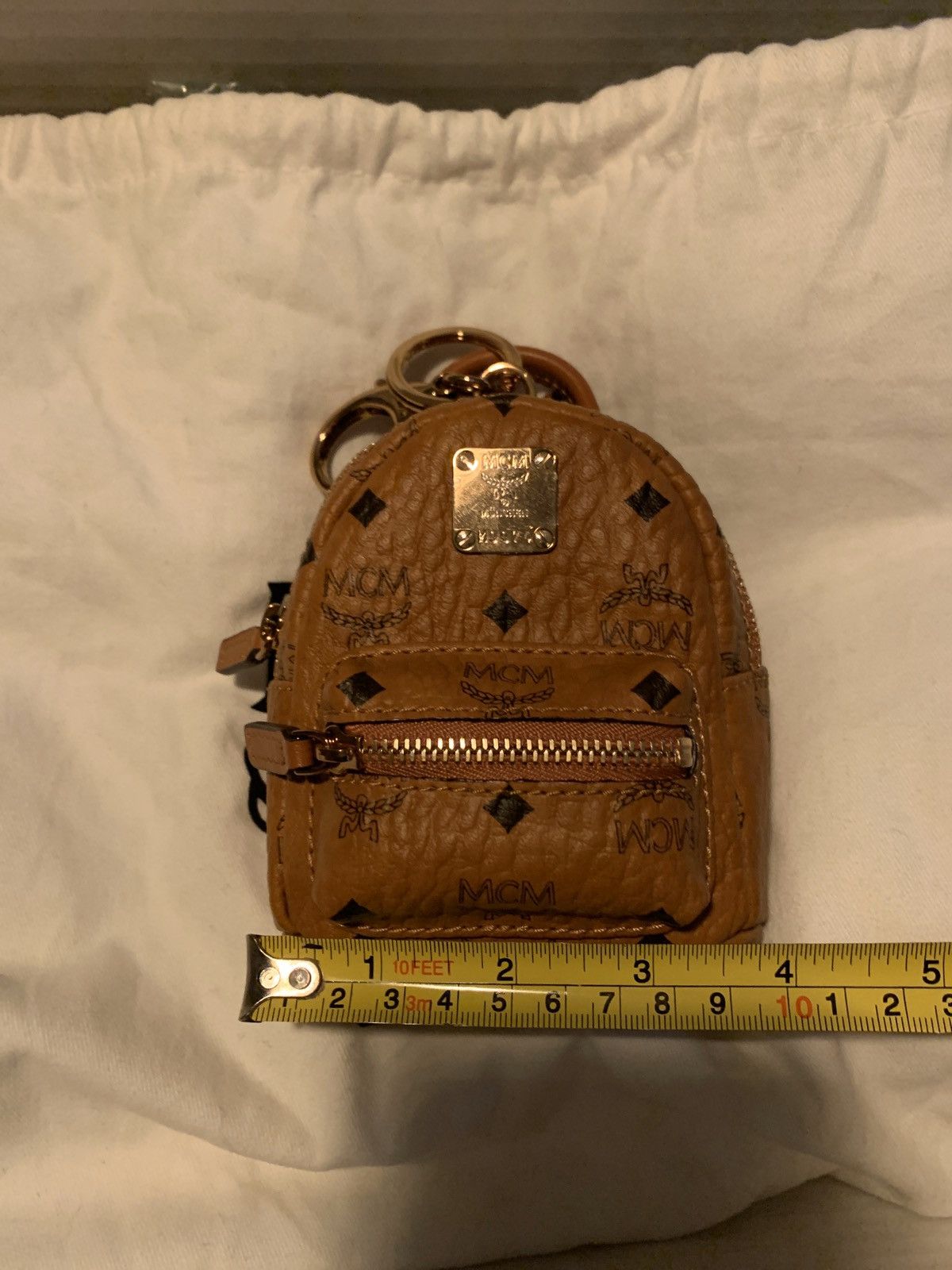 Mini mcm backpack keychain deals