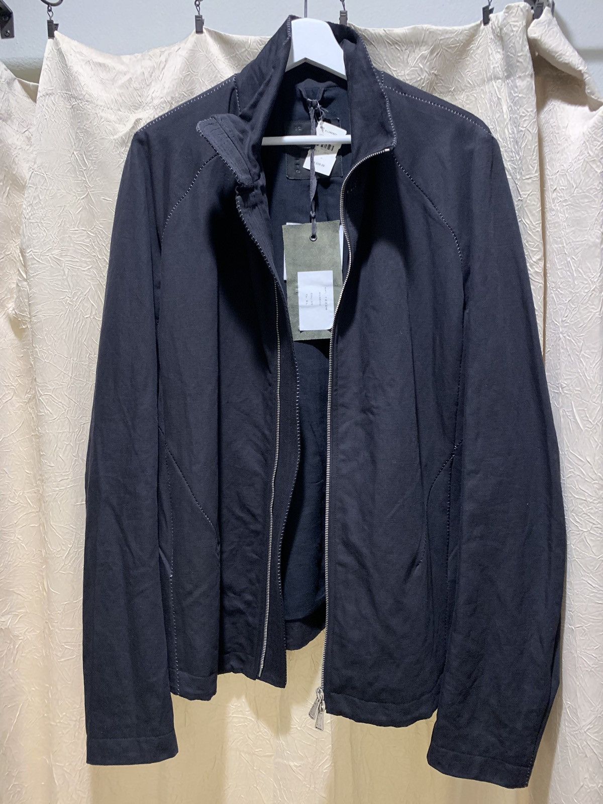 10sei0otto Black cotton linen jacket w/ exposed seams Size US XL / EU 56 / 4 - 1 Thumbnail