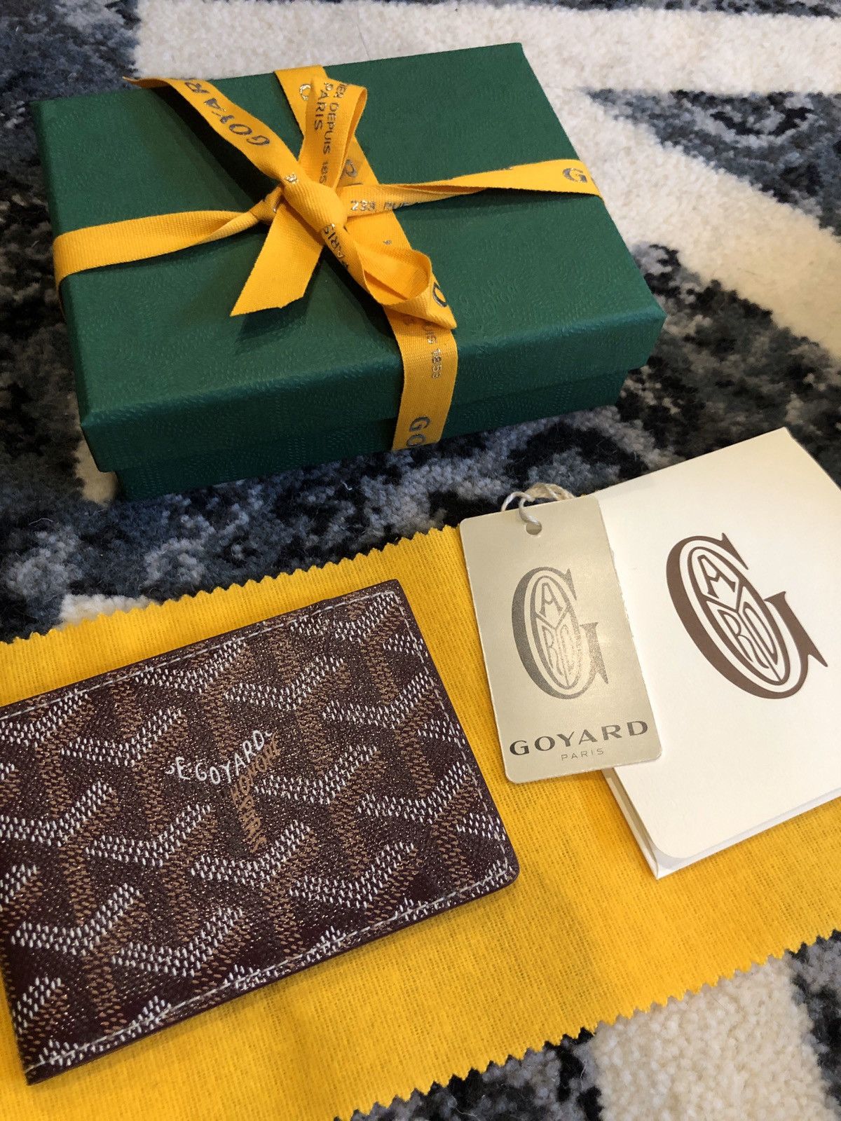 Goyard Victoire Slot Wallet Companion Goyardine Burgundy in Canvas