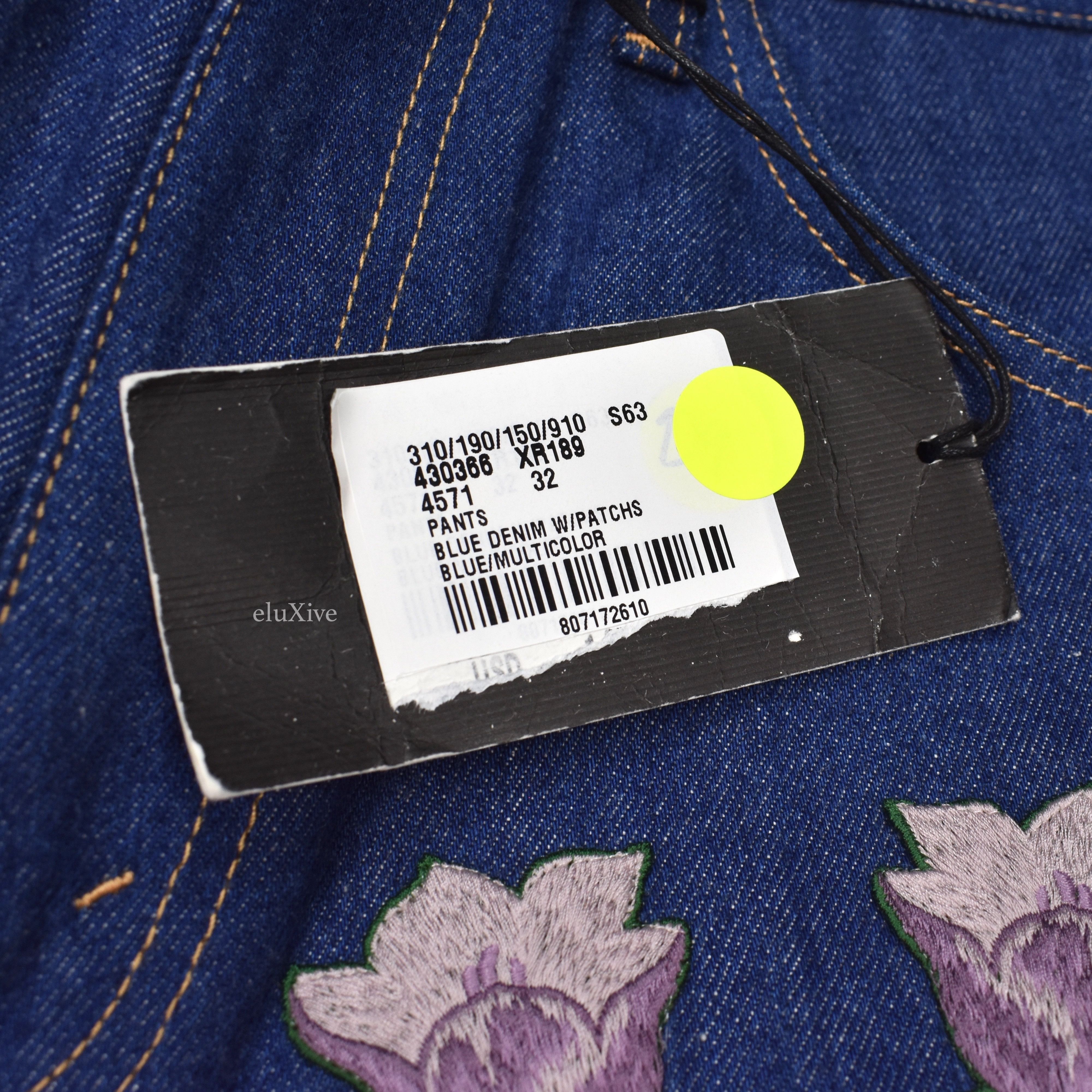 Gucci Floral Patch Denim Jeans NWT Size US 32 / EU 48 - 8 Thumbnail