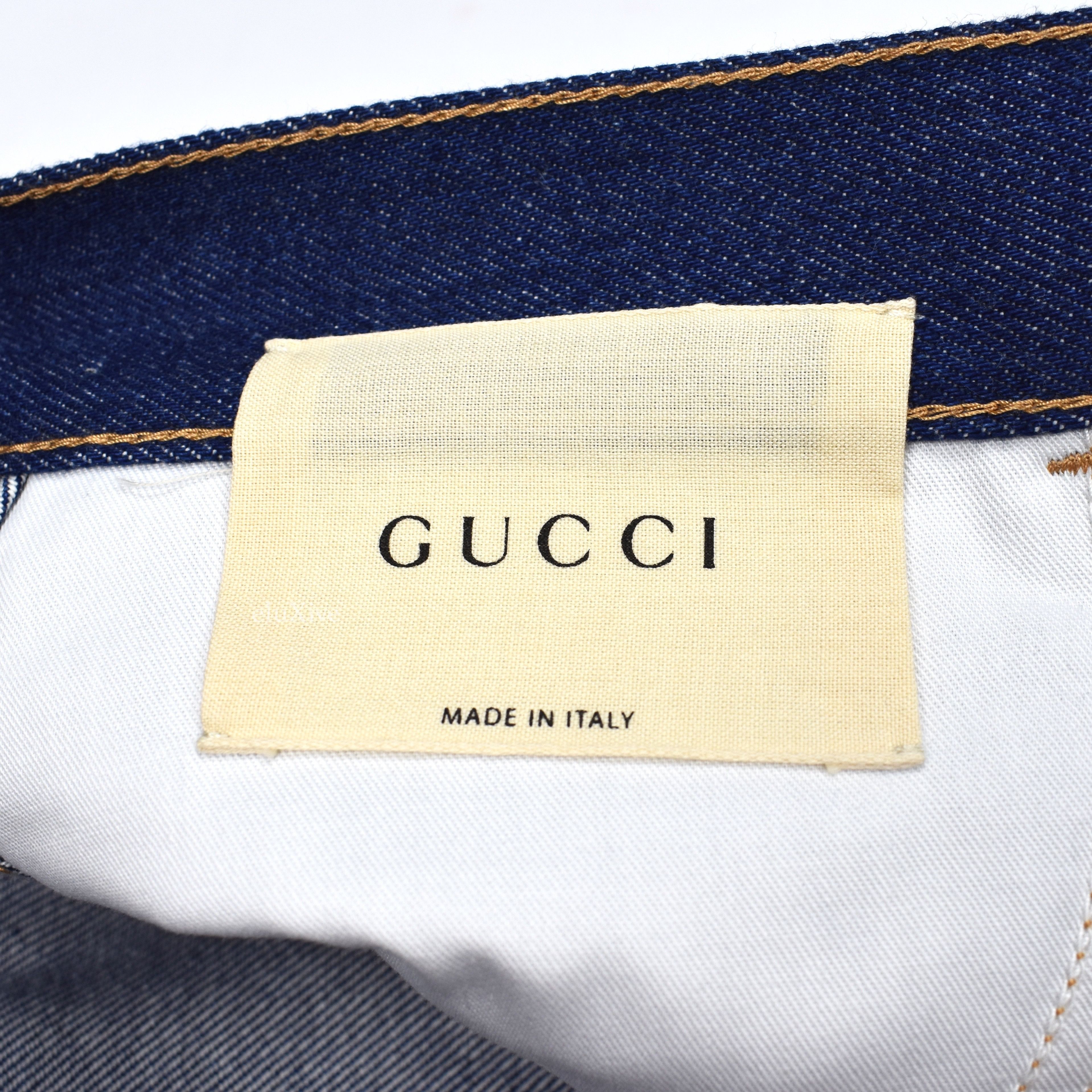 Gucci Floral Patch Denim Jeans NWT Size US 32 / EU 48 - 10 Thumbnail