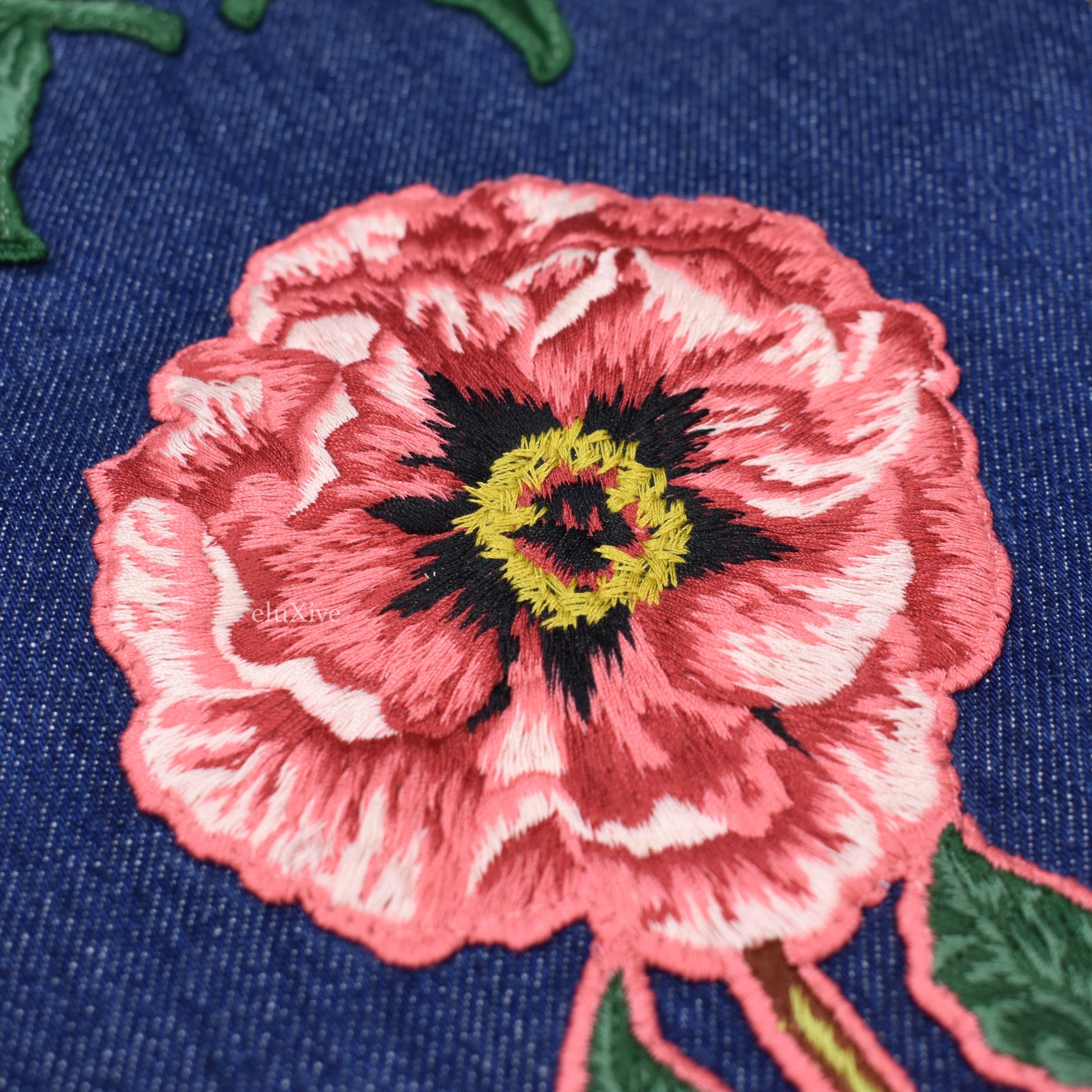 Gucci Floral Patch Denim Jeans NWT Size US 32 / EU 48 - 3 Thumbnail